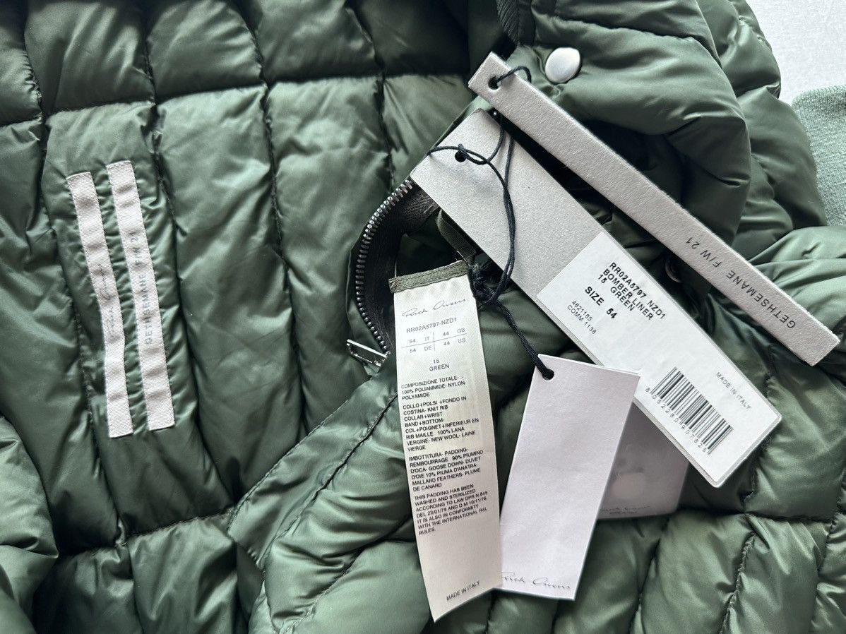 Rick Owens Rick Owens Green bomber liner Jacket Cropped sz 54 Size US L / EU 52-54 / 3 - 5 Thumbnail