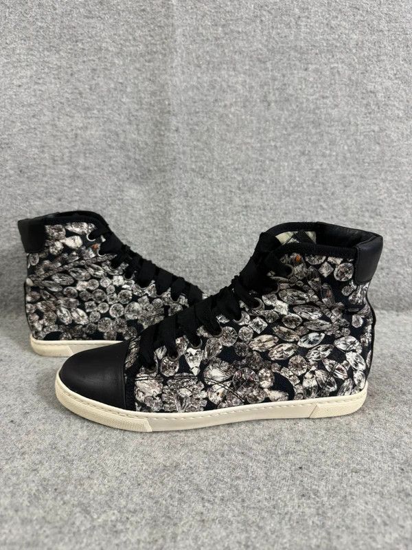 Lanvin Lanvin Jewels Diamond Print Leather Canvas High Sneakers 37 Size US 7 / IT 37 - 2 Thumbnail