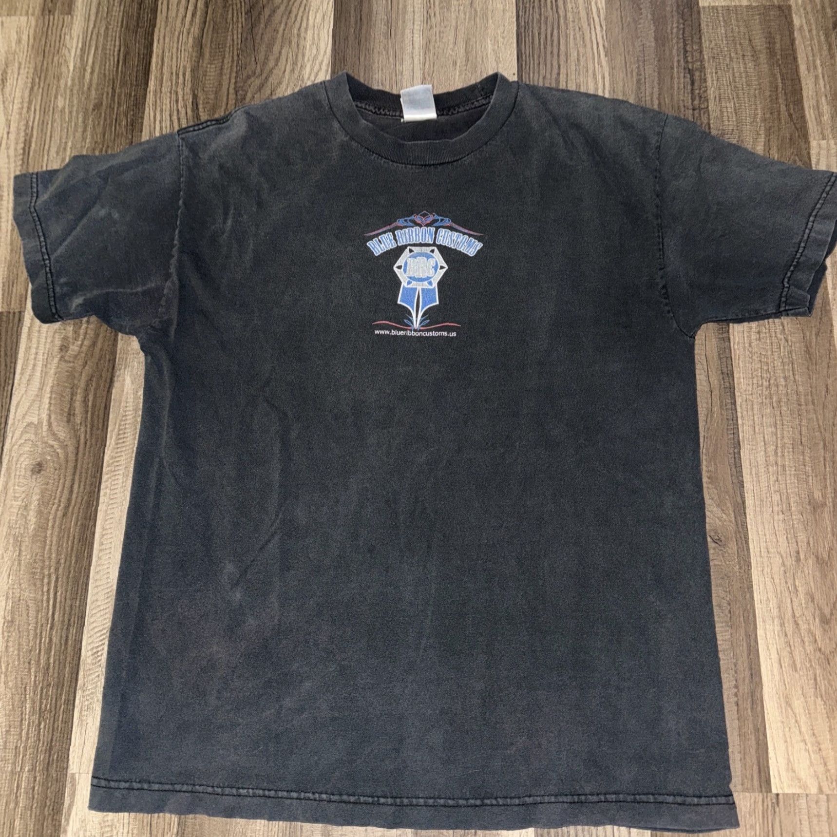 AAA VINTAGE Triple A Motorcycle T-Shirt L Black Men's Shirt 21x27 Large faded Blue Ribbon Customs Size US L / EU 52-54 / 3 - 2 Thumbnail
