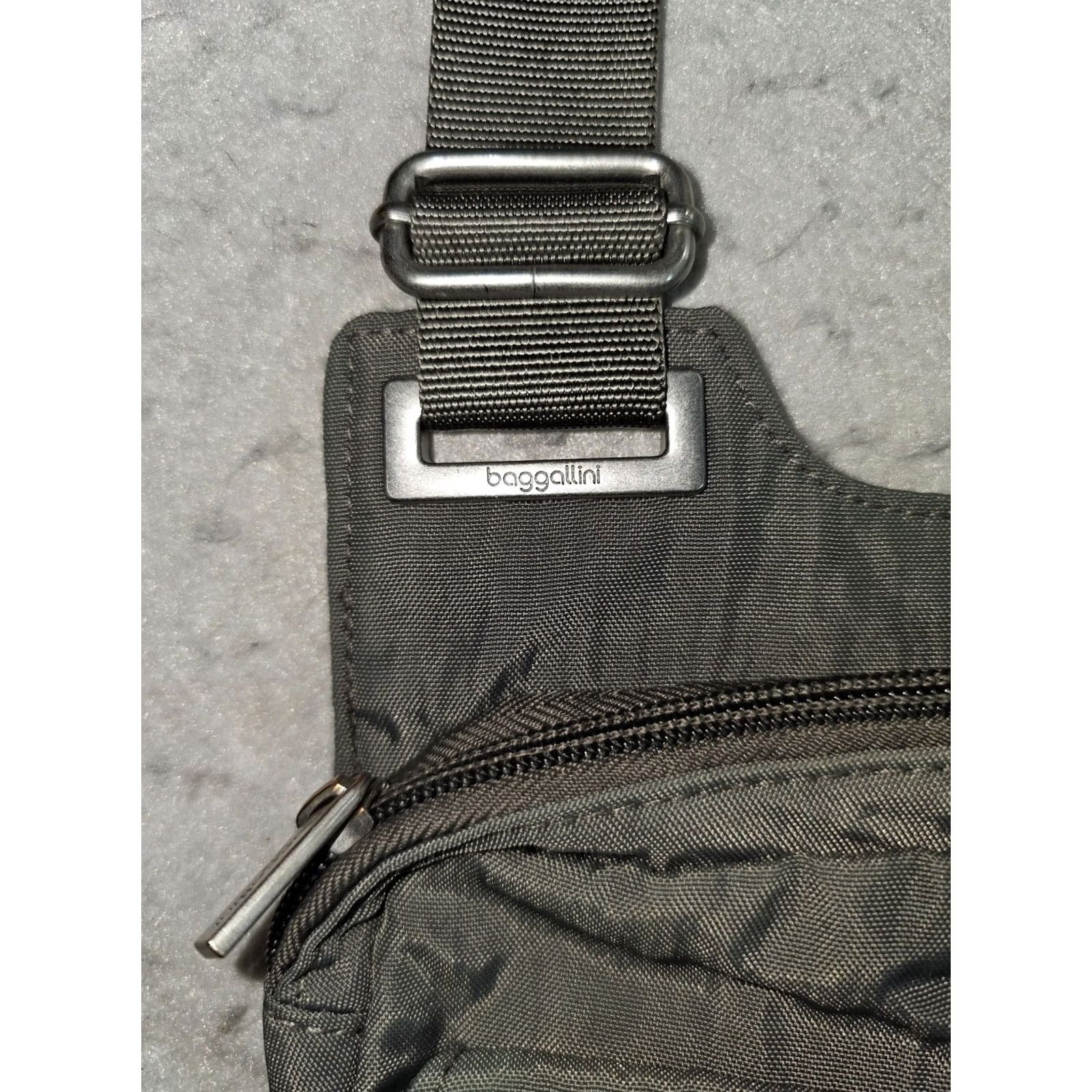 Vintage Baggallini Crossbody Bag Nylon Grey/Yellow Adjustable Travel Purse Size M / US 6-8 / IT 42-44 - 4 Thumbnail