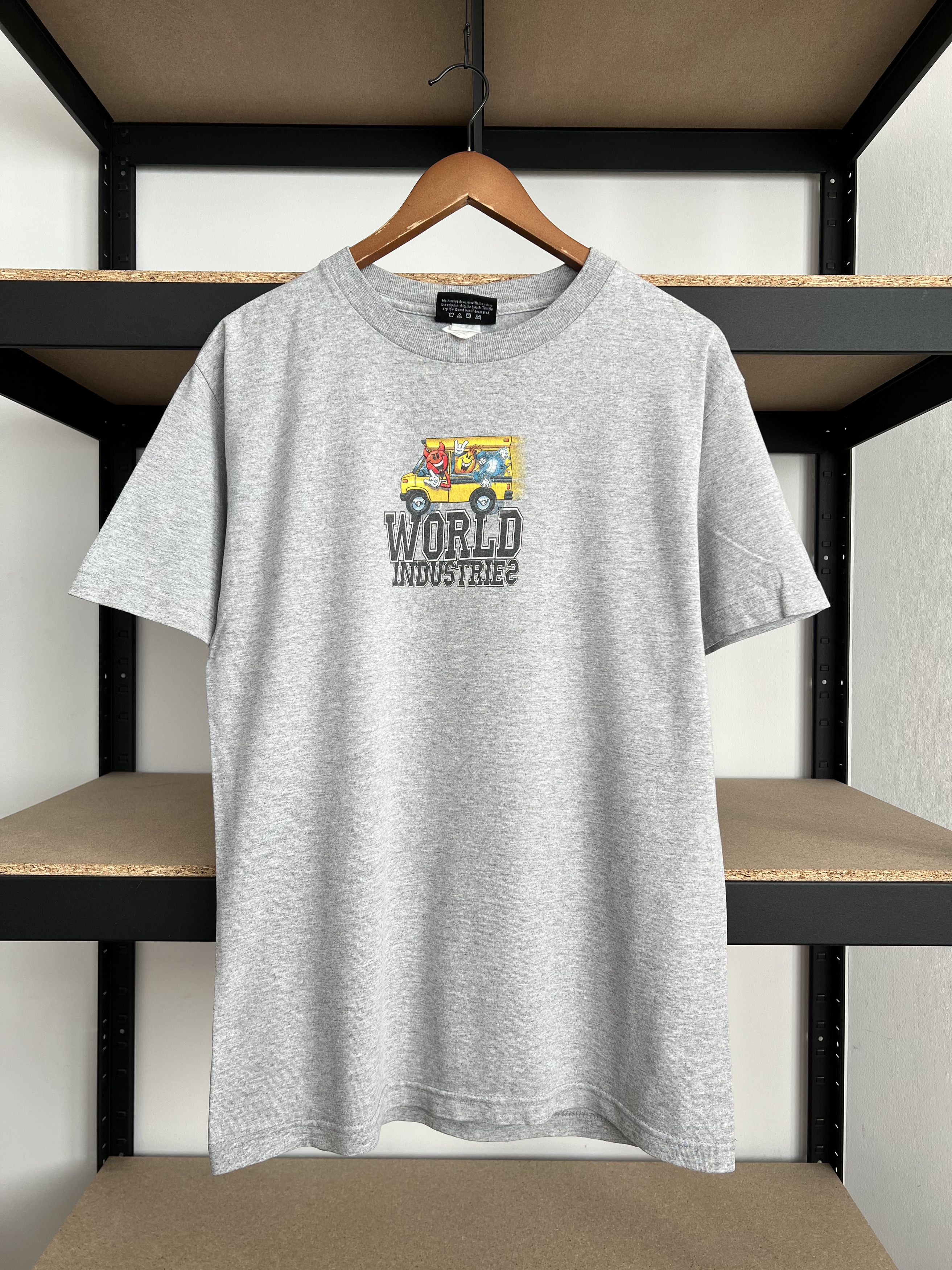 Vintage 90s World Industries Skateboards Gray T-shirt