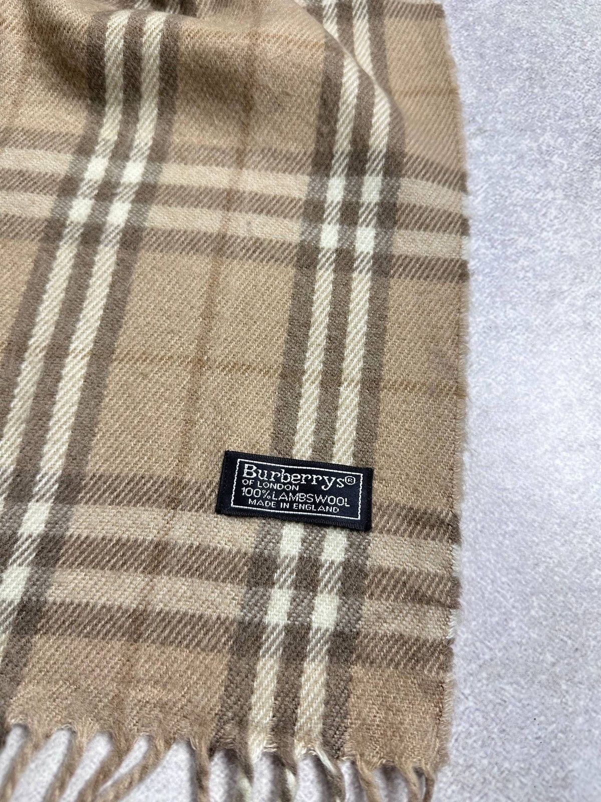 Burberry Vintage Burberry Nova Check Lambswool Scarf Y2K Os Size ONE SIZE - 4 Thumbnail
