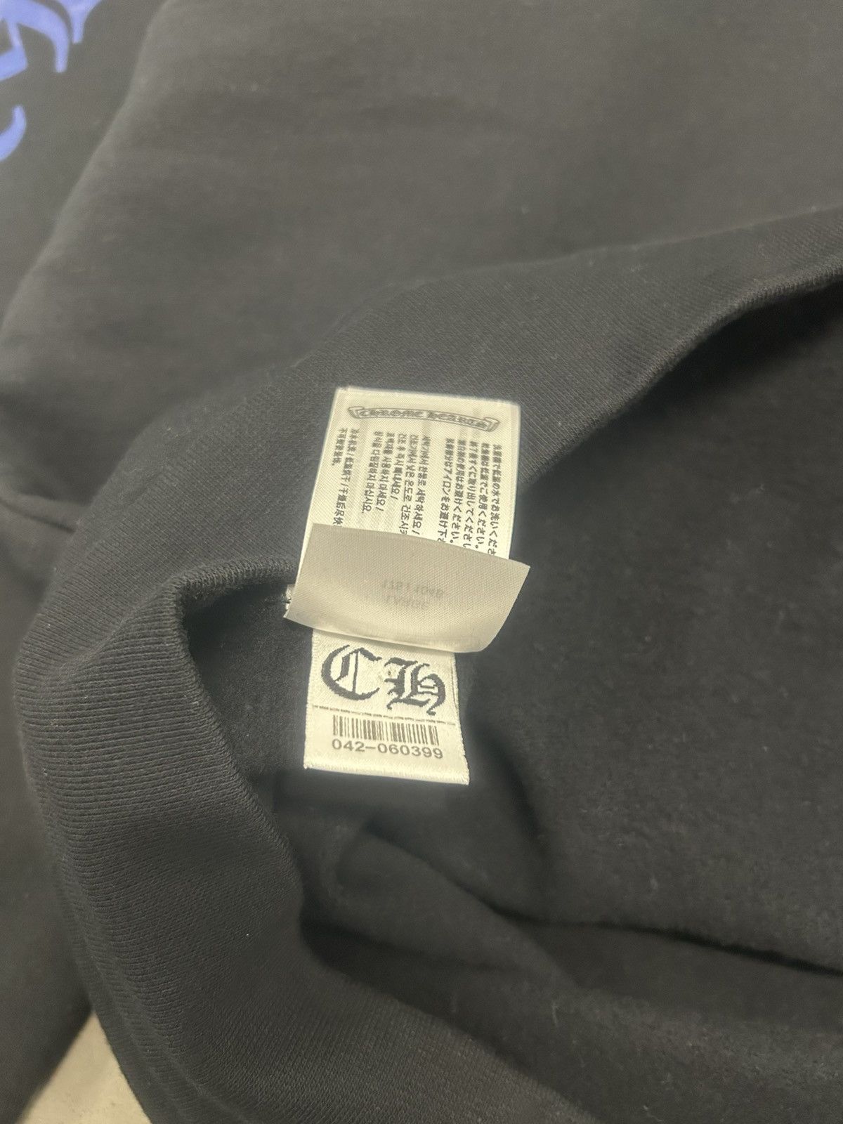 Chrome Hearts CHROME HEARTS BLACK/BLUE SCRIPT PULLOVER HOODIE Size US L / EU 52-54 / 3 - 6 Thumbnail