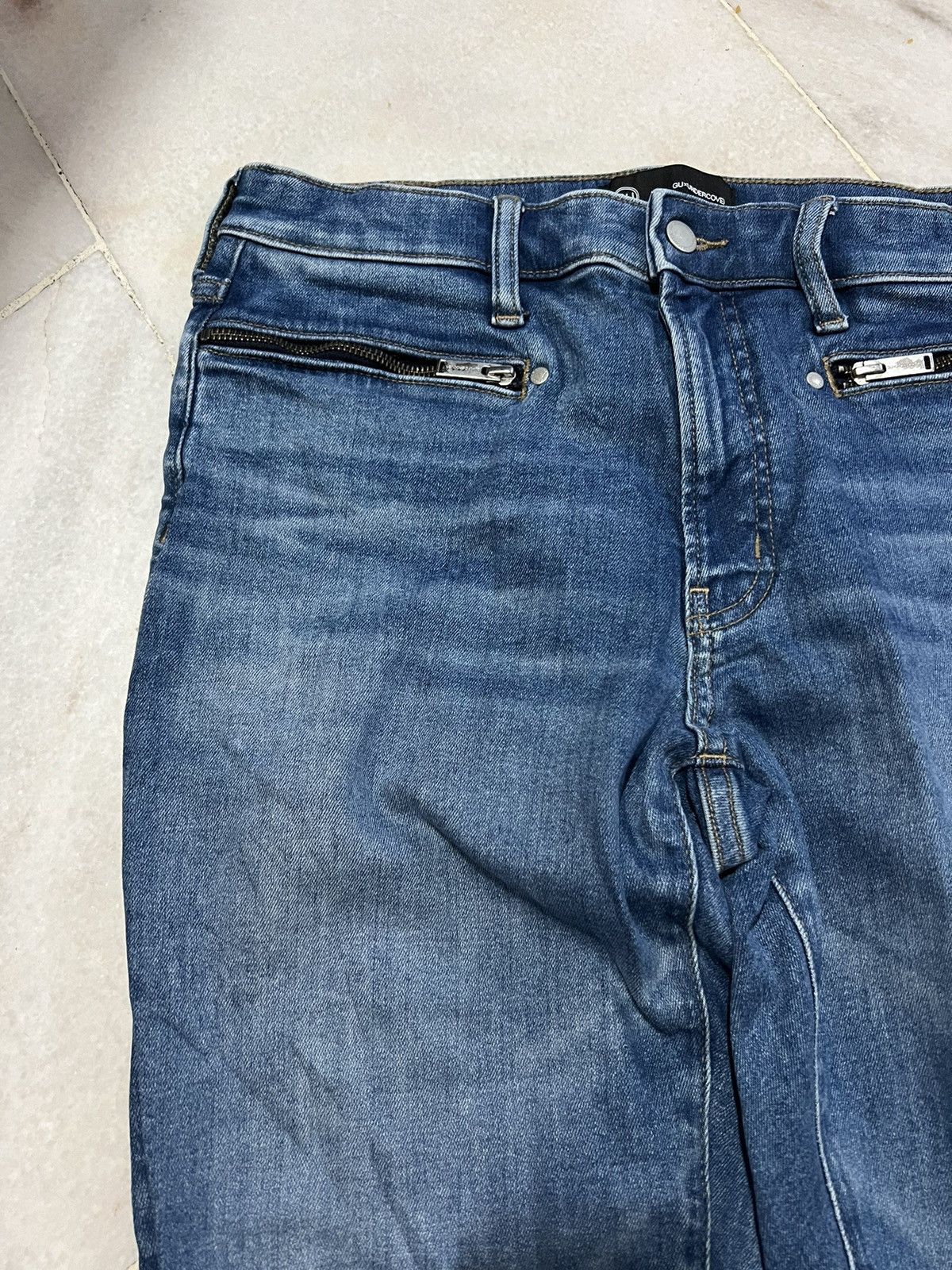 GU GU x UNDERCOVER RIPPED JEANS VERY RARE Size US 30 / EU 46 - 7 Thumbnail
