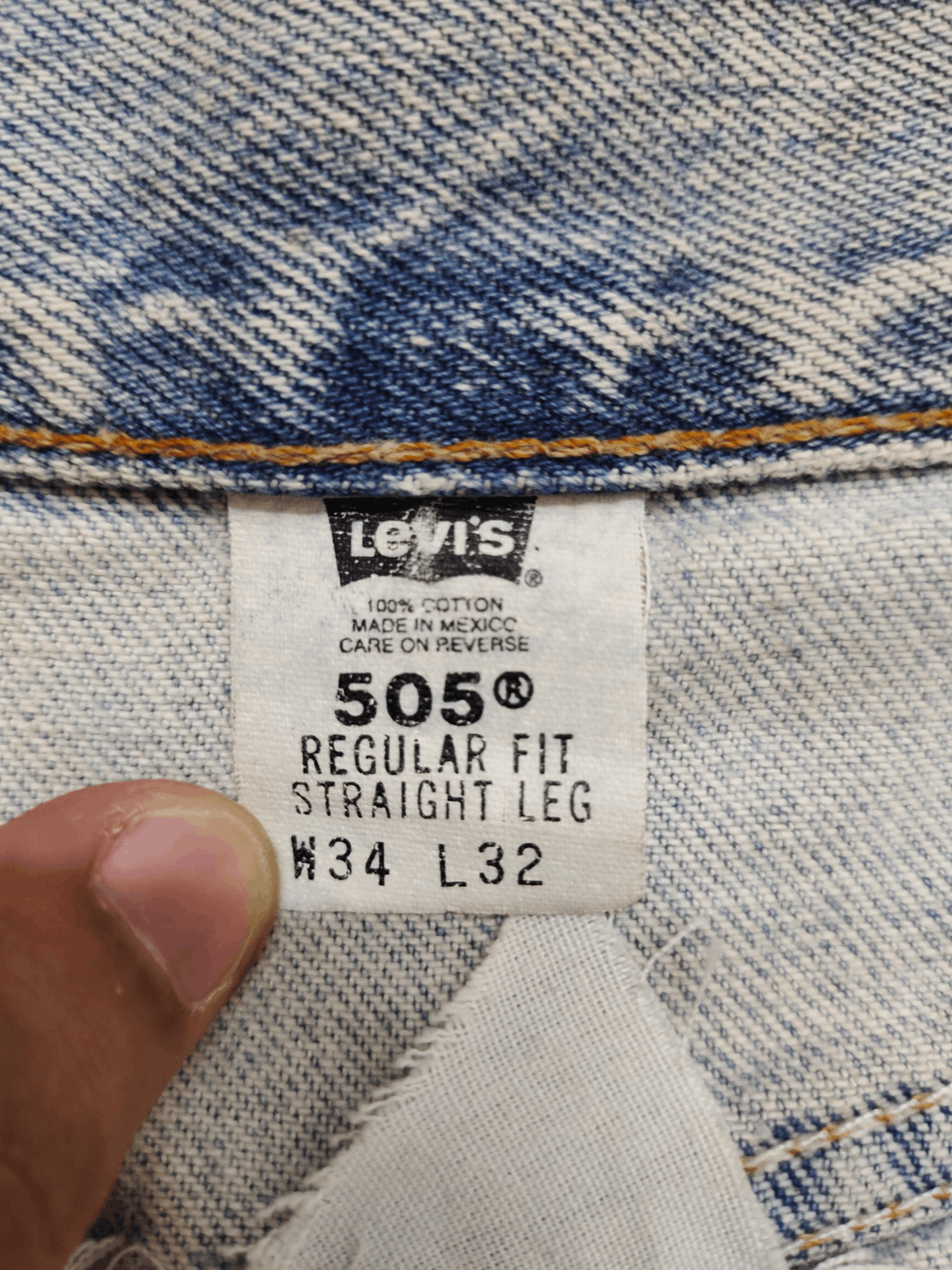 Levi's Vintage Clothing Vintage Levis 505 Distress Faded Checkered Jeans Custom Size US 34 / EU 50 - 18 Thumbnail