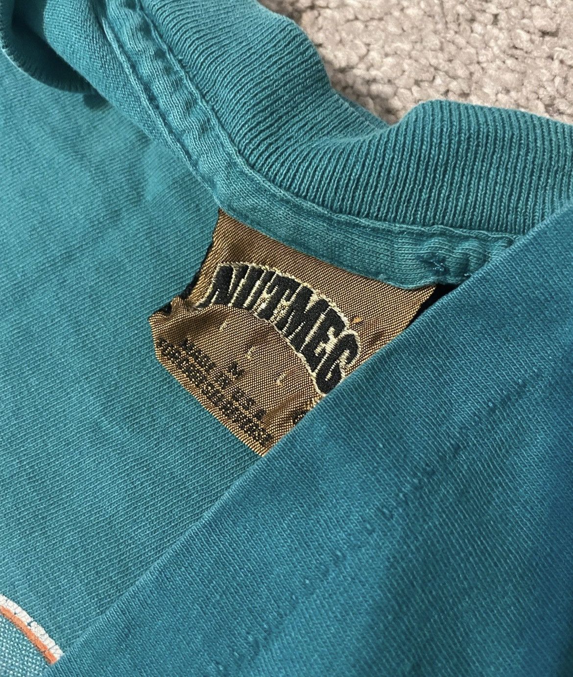 Number (N)ine × Nutmeg × Vintage Vintage 90s Miami Dolphins Nutmeg shirt Size M single Stitch Size US M / EU 48-50 / 2 - 6 Thumbnail