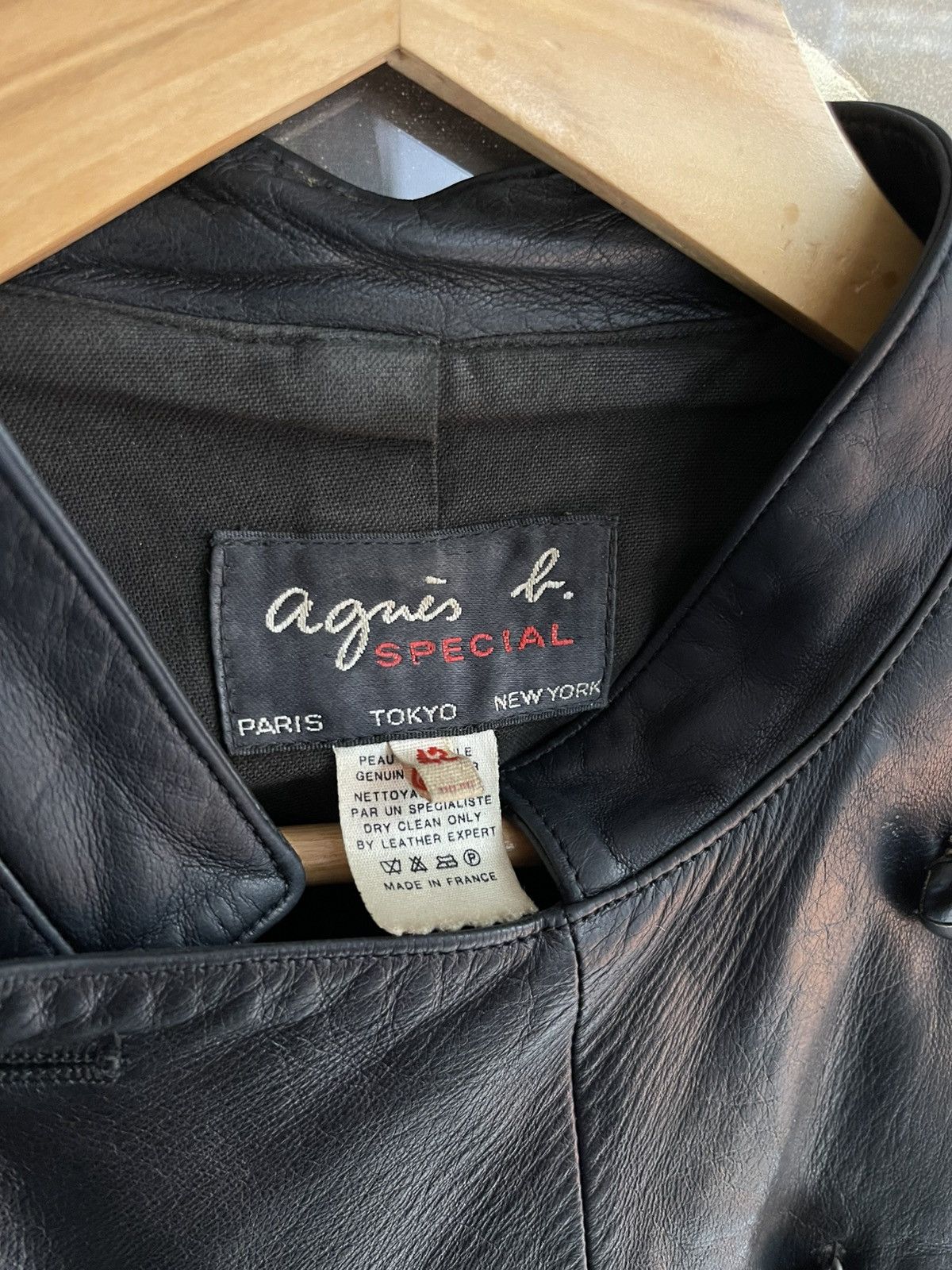 agnes b. Agnés B Leather Jacket Napoleon VERY RARE | Grailed