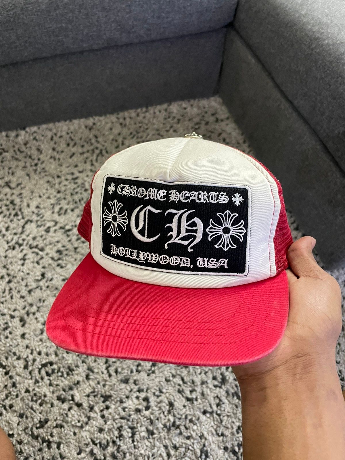 Pre-owned Chrome Hearts Hat In Red