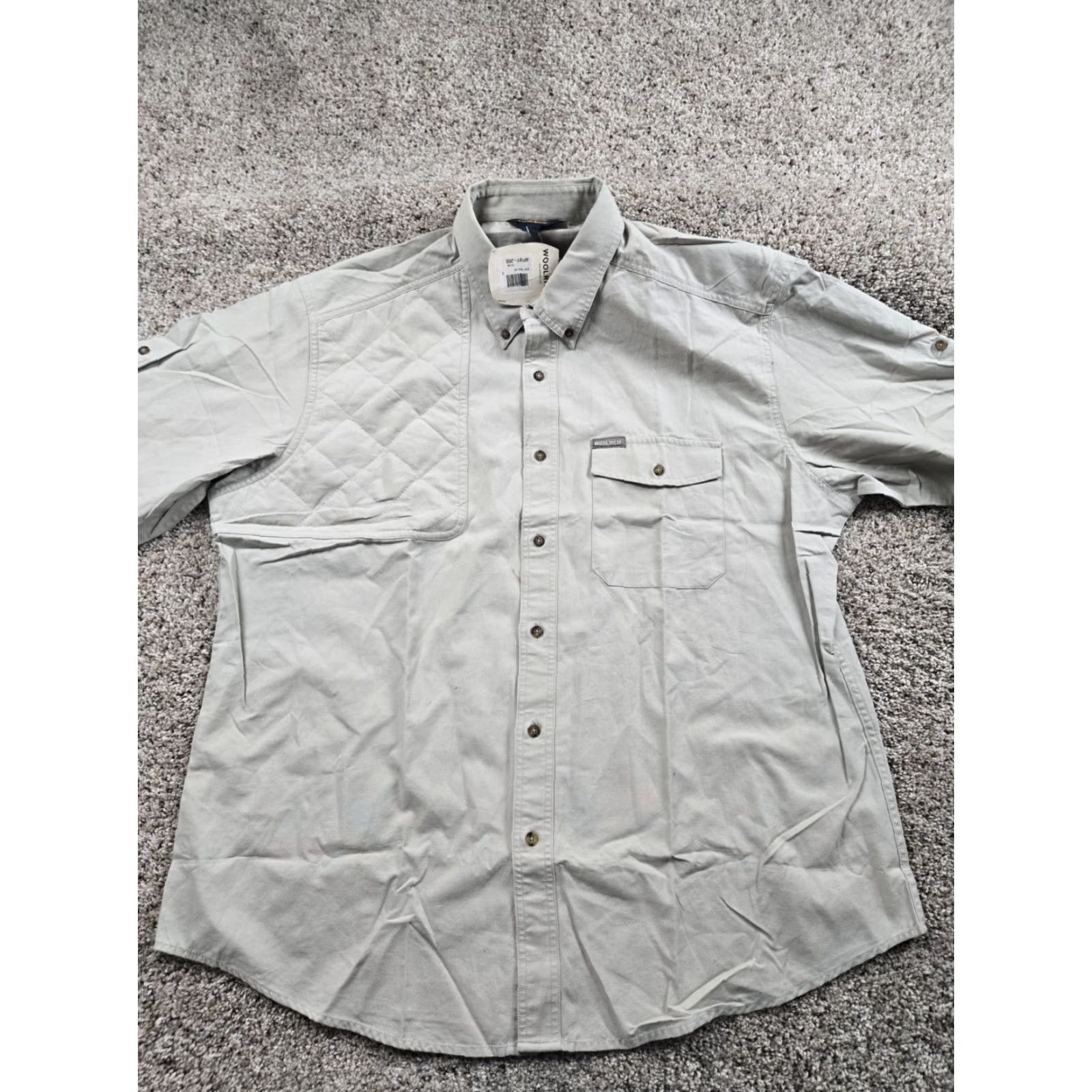 Vintage VINTAGE Woolrich Shirt XL Mens Beige Long Sleeve Button-Up Twill NWT Size US XL / EU 56 / 4 - 4 Thumbnail