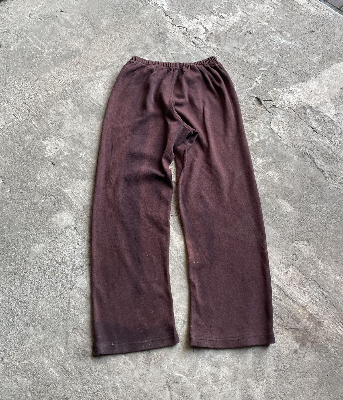Japanese Brand Vintage Faded Brown Bjork Logo Sweatpants YZY Style Size US 35 - 5 Thumbnail