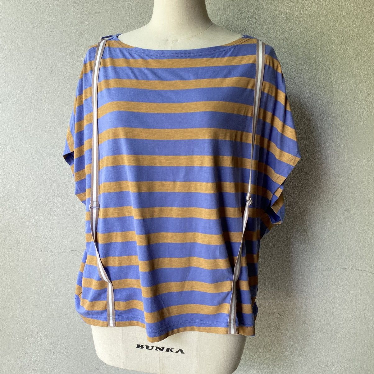 mercibeaucoup Mercibeaucoup, Purple & Yellow Striped Top by Merii Size L / US 10 / IT 46 - 13 Thumbnail