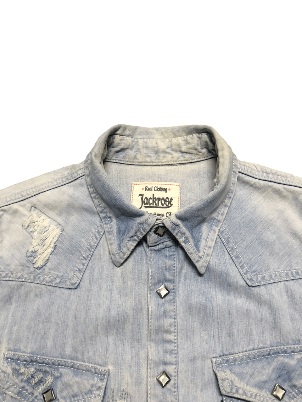 JACKROSE Jackrose Patchwork Denim Western Shirt Rare Design Size US S / EU 44-46 / 1 - 4 Thumbnail