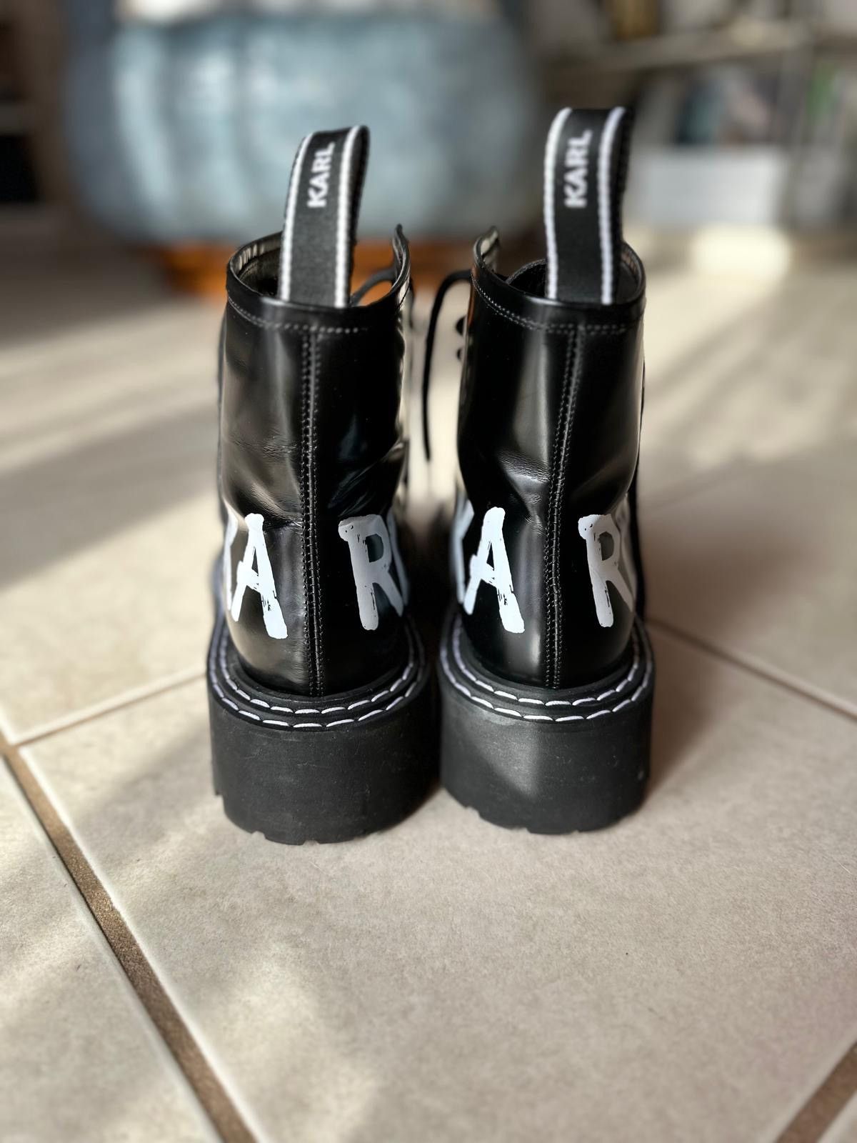 Karl Lagerfeld Karl Lagerfeld black leather boots Size US 6 / IT 36 - 2 Thumbnail