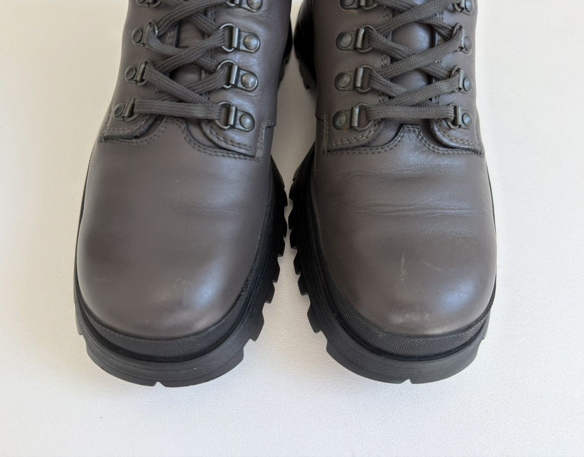 Prada Mid 2000s Gray Leather Combat Boots Size US 9 / EU 42 - 9 Thumbnail