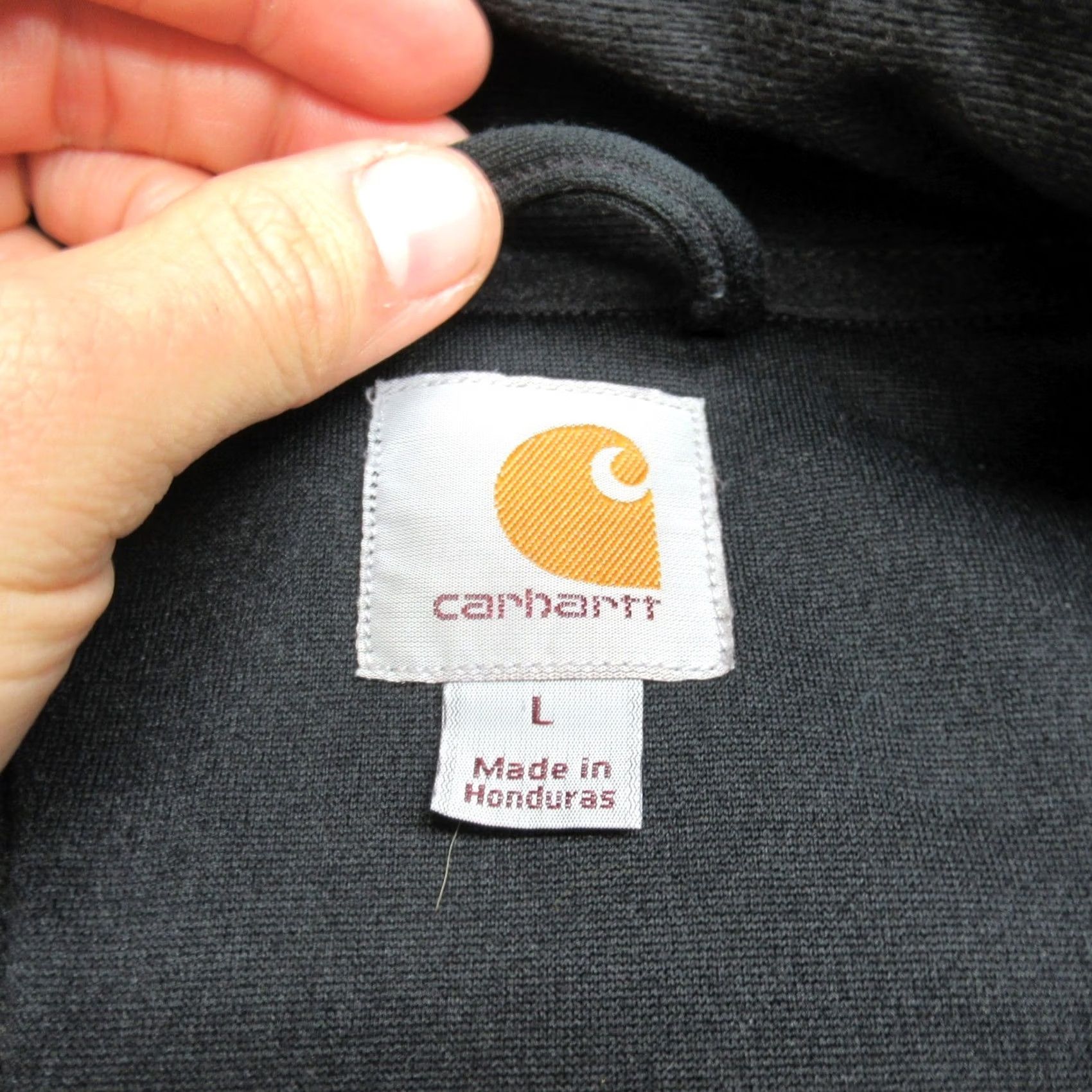 Carhartt Carhartt Jacket Mens Large Black Full Zip Work Jacket Fleece Lined Windbreaker with Pockets Size US L / EU 52-54 / 3 - 4 Thumbnail