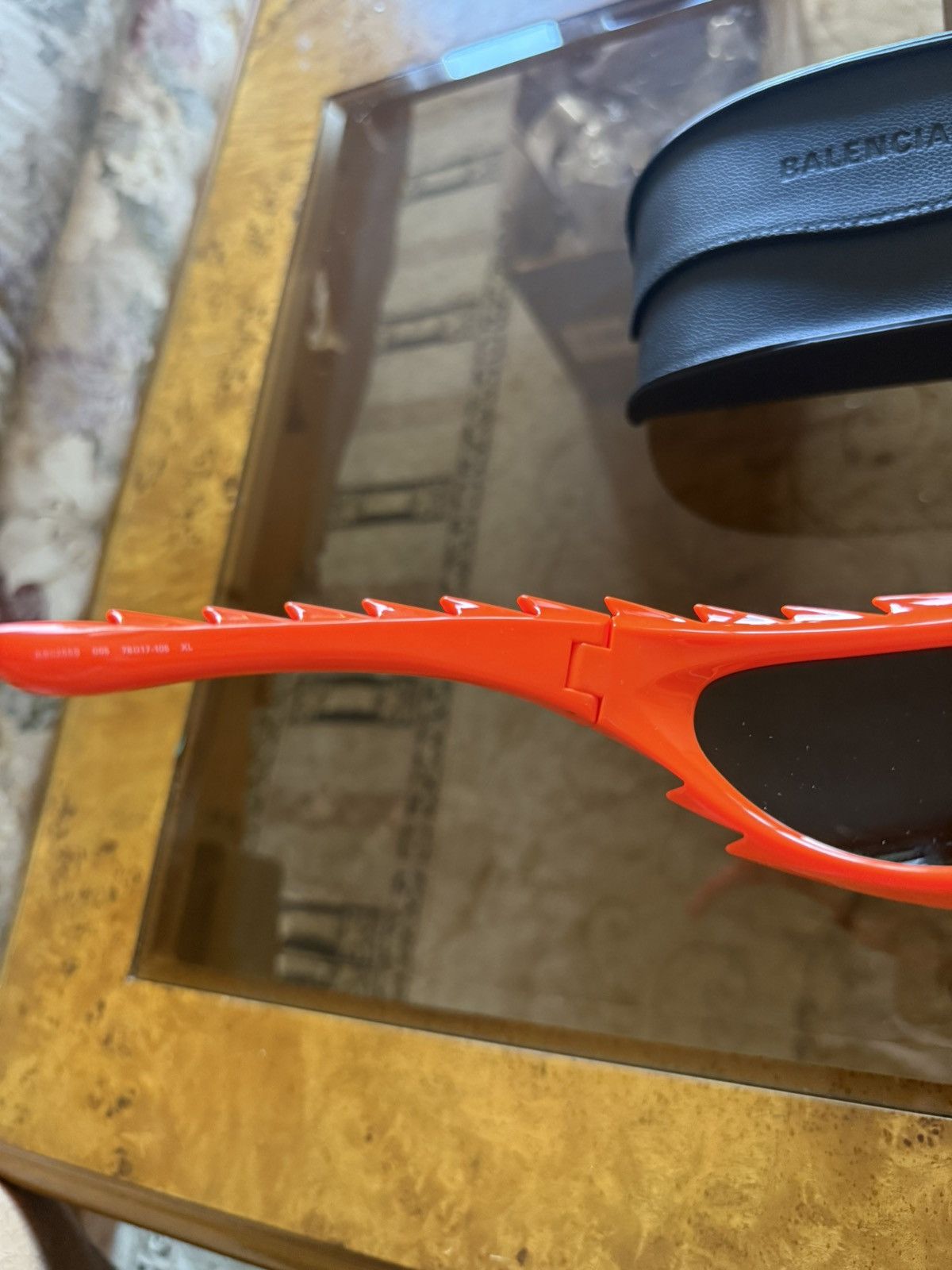 Balenciaga Balenciaga Spike Rectangle Glasses Orange Size ONE SIZE - 6 Thumbnail