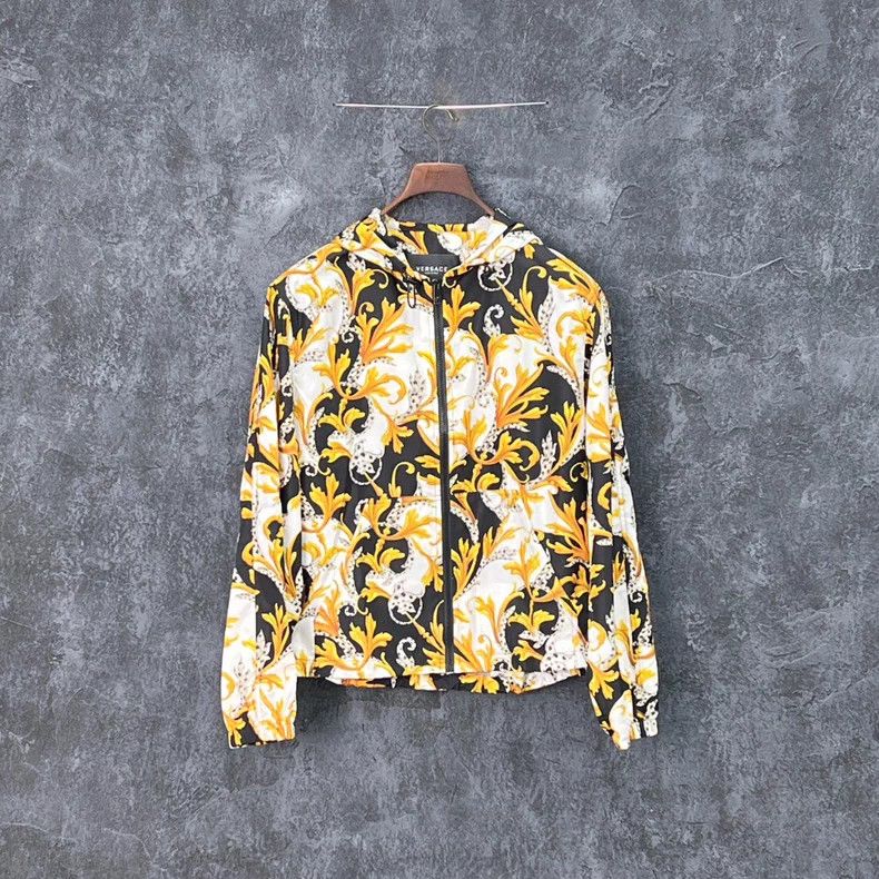 Versace VERSACE Floral Print Hooded Jacket Size US M / EU 48-50 / 2 - 1 Thumbnail
