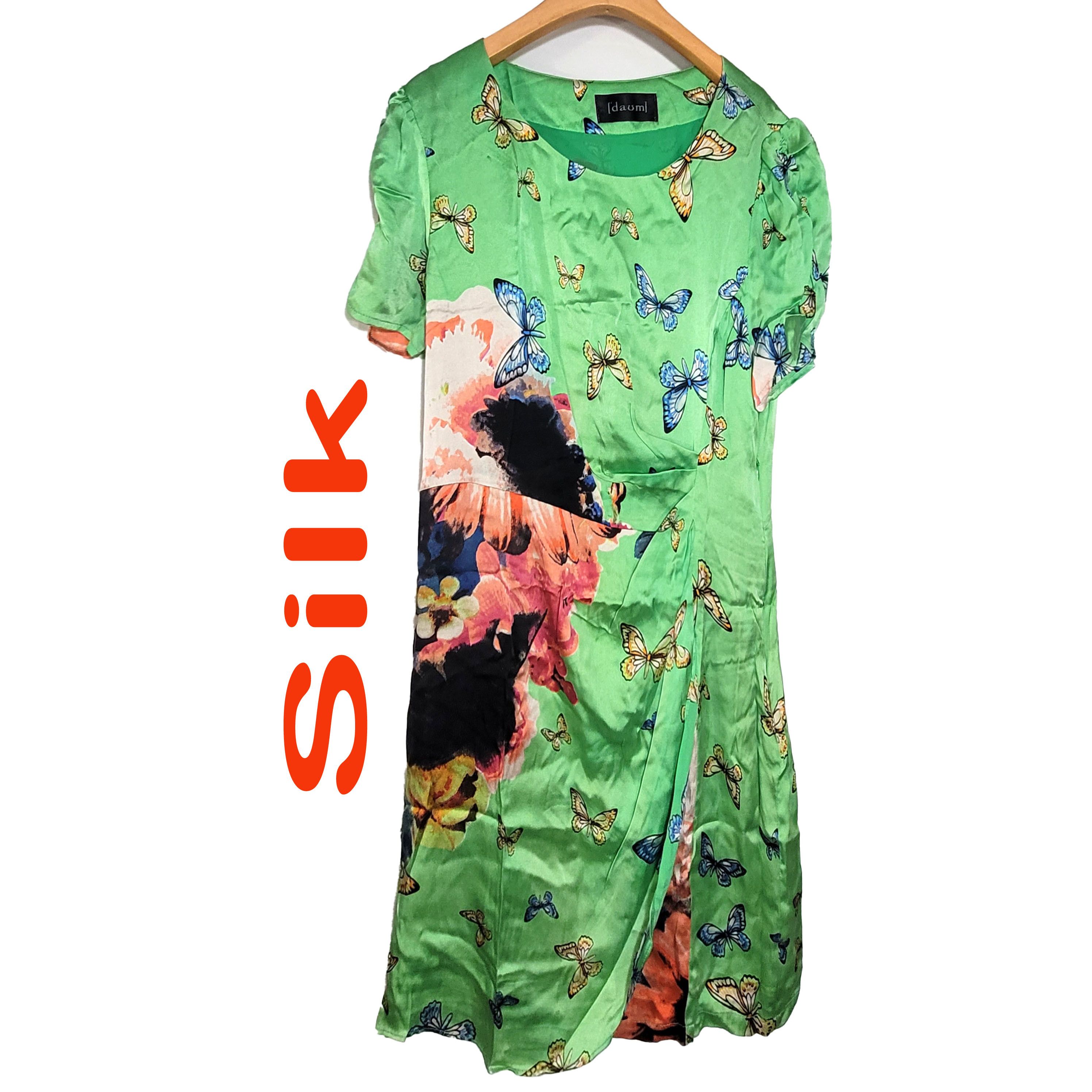 Other Women's Silk Size M Short Sleeve Satin Dress SCK288 Size M / US 6-8 / IT 42-44 - 1 Thumbnail