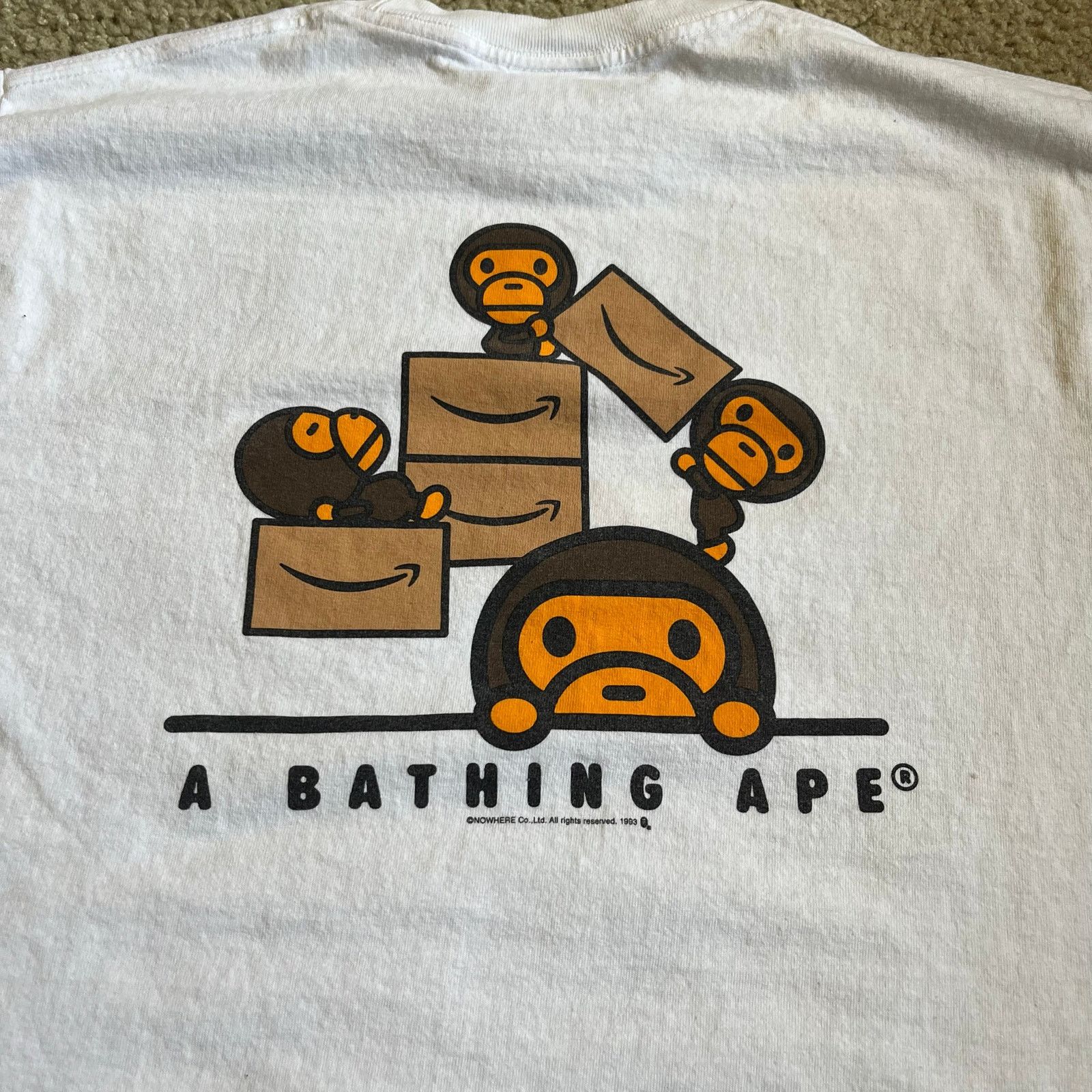 Bape × Nigo Authentic Bape x Amazon Tee White M Size US M / EU 48-50 / 2 - 2 Thumbnail