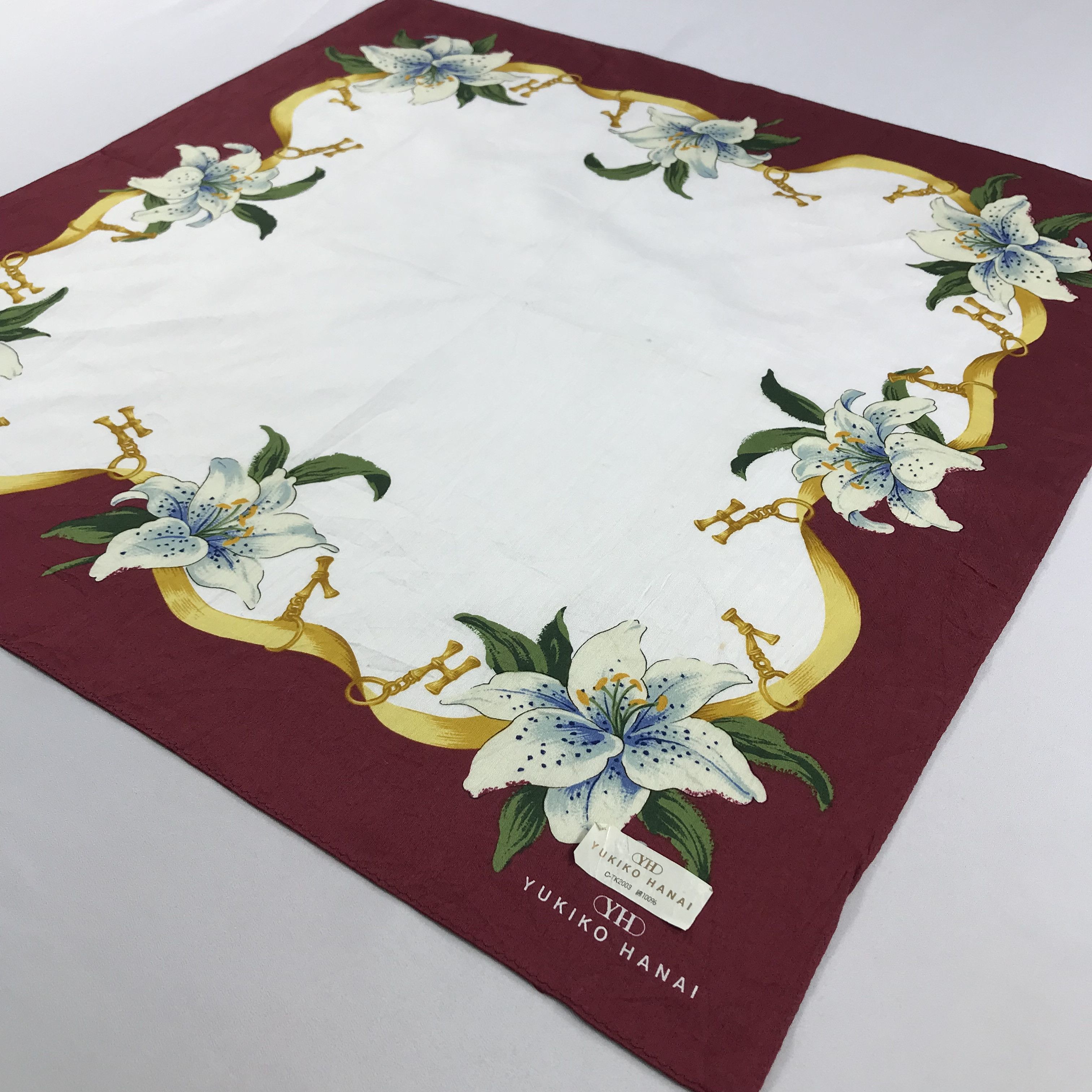 Japanese Brand Yukiko Hanai Bandana / Handkerchief / Neckerchief - S2349 Size ONE SIZE - 2 Thumbnail