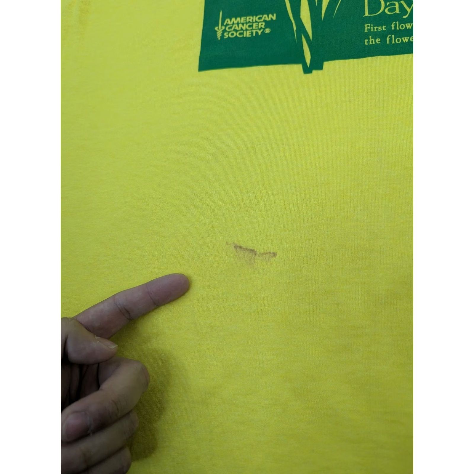 Vintage Vintage 80s Daffodil Days American Cancer Society Yellow T-Shirt Size Large Size US L / EU 52-54 / 3 - 3 Thumbnail