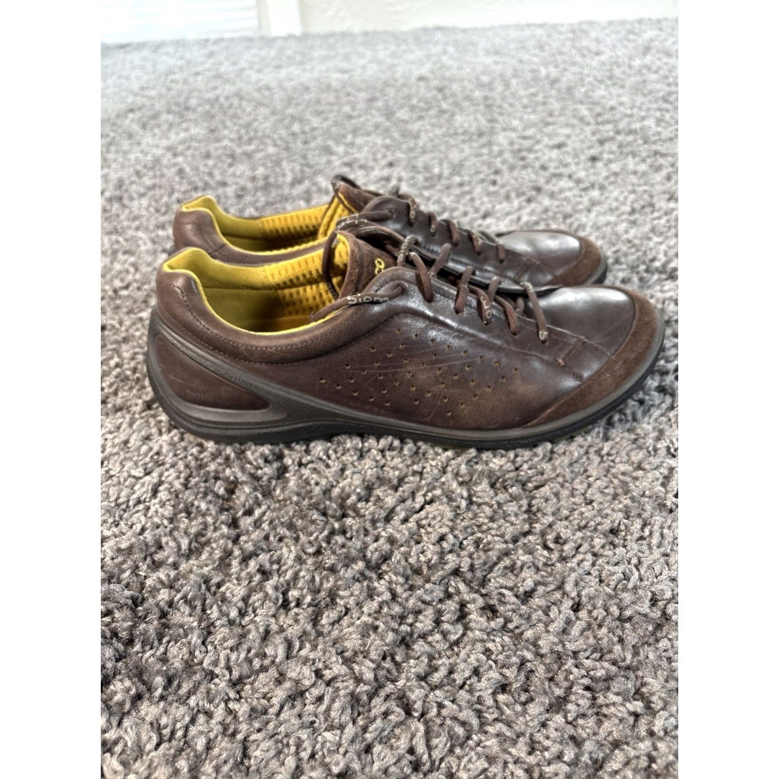 Ecco ECCO Biom Biom Grip Shoes Mens 40 Brown Leather Walking Trail Sneakers Low Top Mens Brown Leather Athletic Sneaker Shoes Ventage? Size US M / EU 48-50 / 2 - 2 Thumbnail