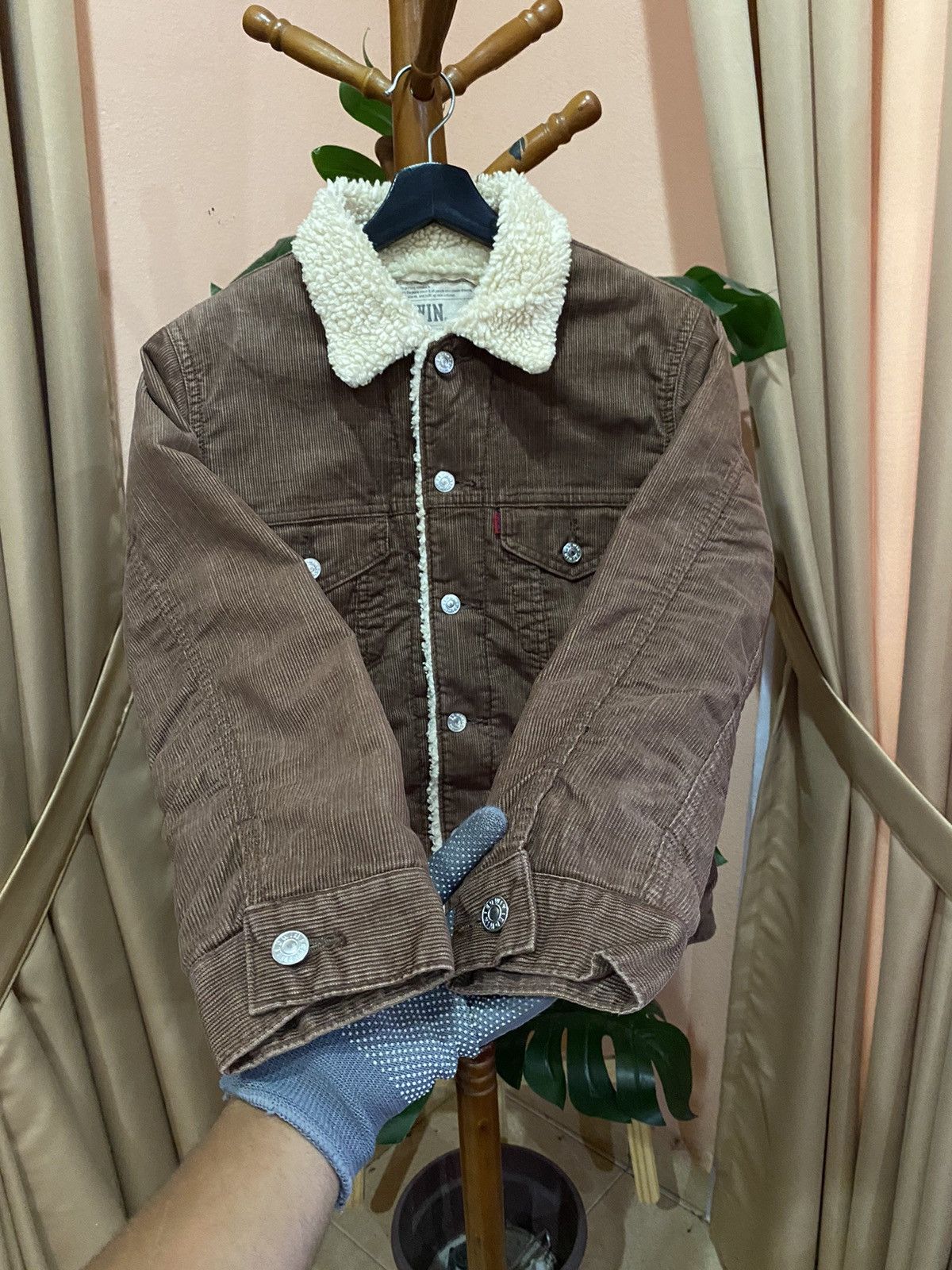 Edwin VINTAGE EDWIN SHERPA LINING CORDUROY TRUCKER JACKET Size L / US 10 / IT 46 - 6 Thumbnail