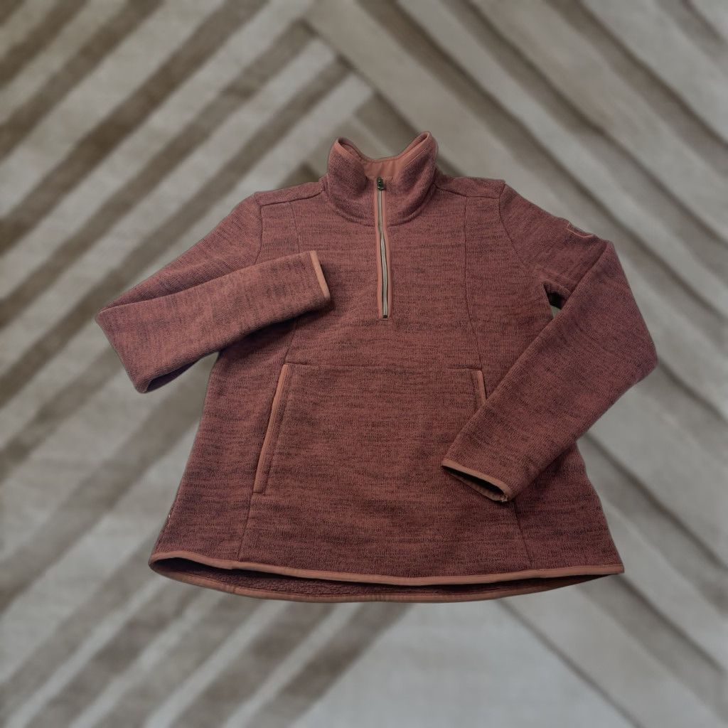 Rusty Kuhl Sweater Womens Medium Red 1/4 Zip Fleece Pullover Mock Neck Activewear Winter Regular Size M Womens Size M / US 6-8 / IT 42-44 - 1 Thumbnail