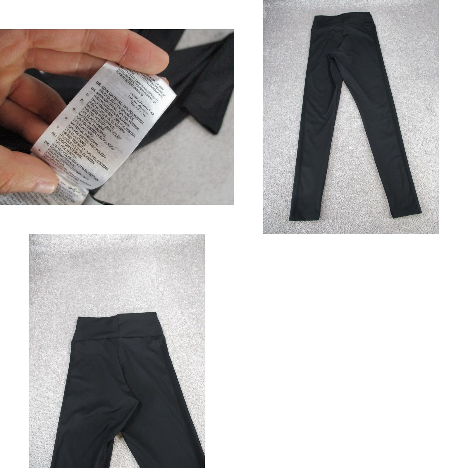 Adidas VINTAGE Adidas Leggings Womens Small Activewear Compression Fitness Black 90s Athleisure Womens Size 28" / US 6 / IT 42 - 8 Thumbnail