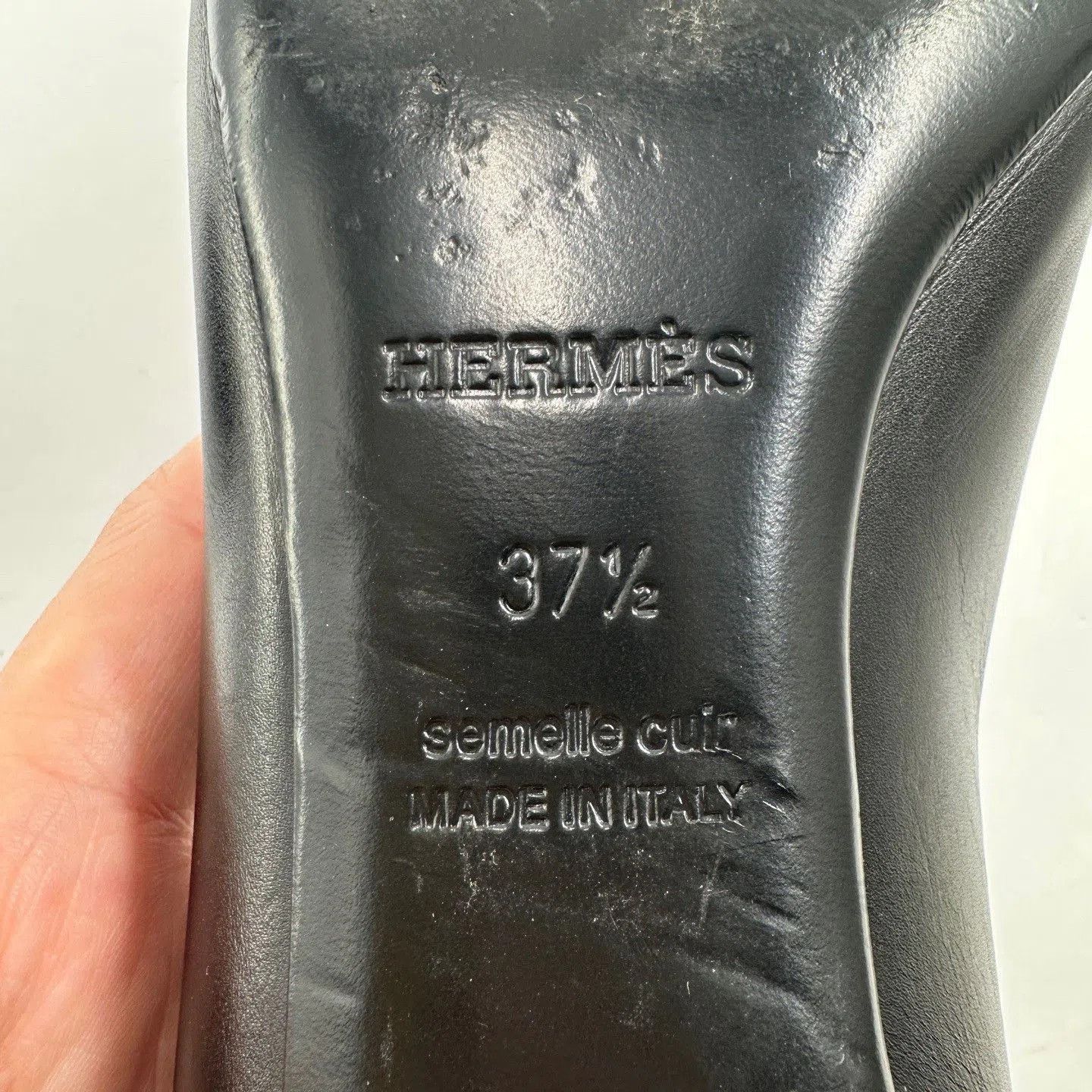 Hermes Hermes Black H-buckle Pointed Toe Heels. Size US 6.5 / IT 36.5 - 6 Thumbnail