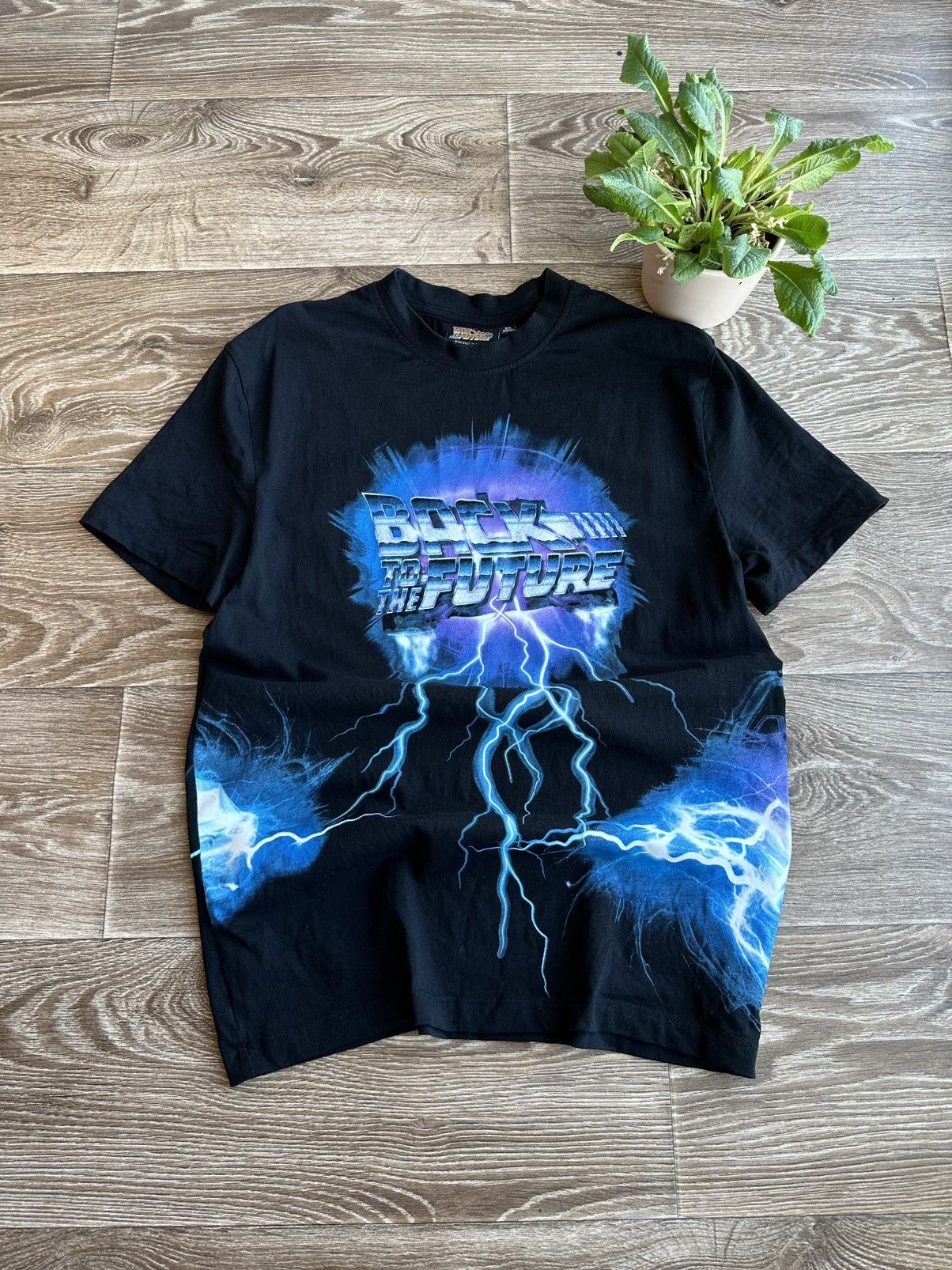 Vintage 🔥 Back to the Future Lightning DeLorean Movie T Shirt USA Size US XS / EU 42 / 0 - 1 Thumbnail