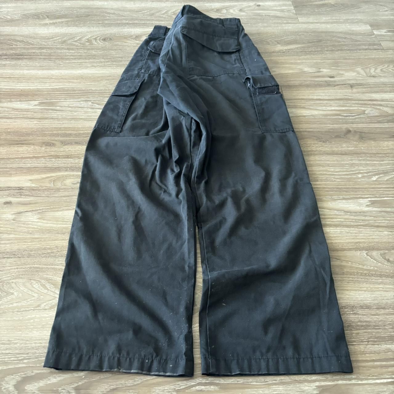 Japanese Brand Crazy Vintage Y2K/2000s Black Streetwear Workwear Skater Style Cargo Pants! 33x32 Size US 33 - 4 Thumbnail