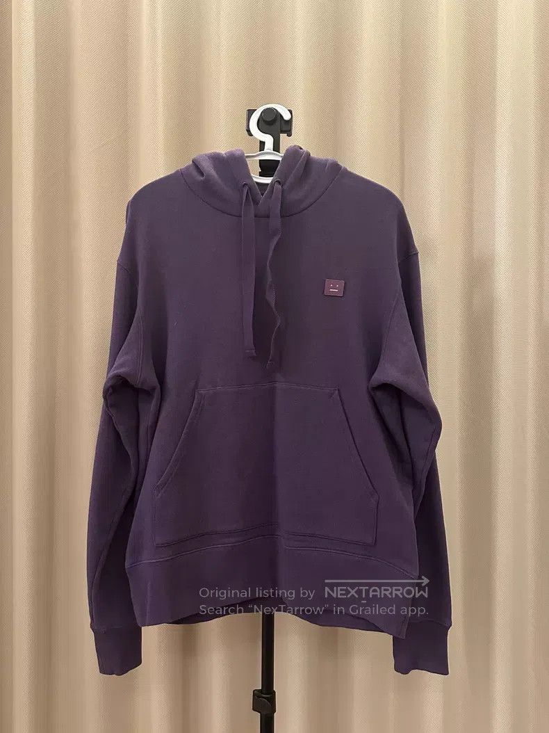 Acne Studios Acne Studios Purple Smile Hooded Sweatshirt, 100% Cotton, Size US S / EU 44-46 / 1 - 1 Thumbnail