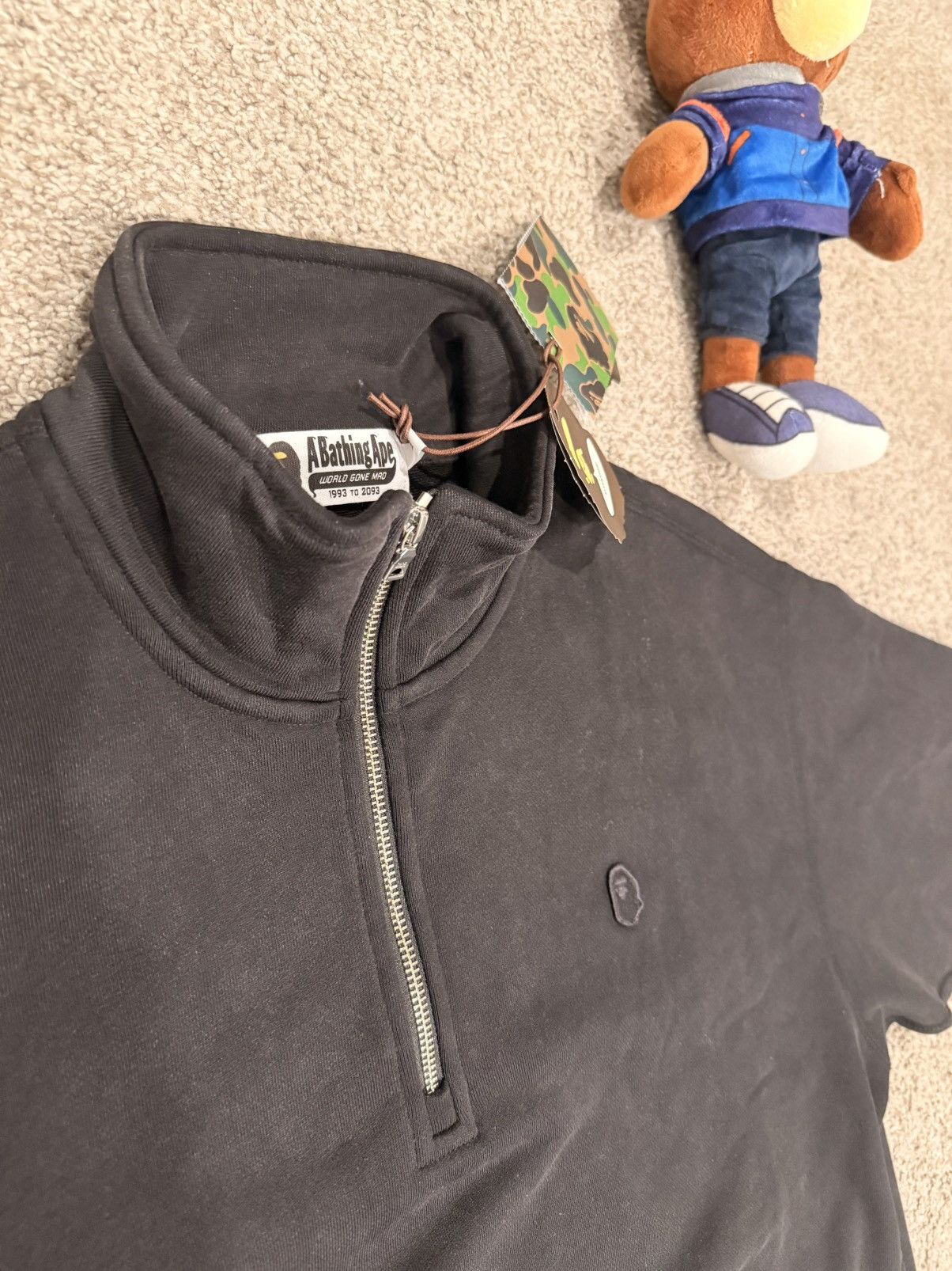 Bape BAPE Half Zip Crewneck (NEW DROP) Size US M / EU 48-50 / 2 - 2 Thumbnail