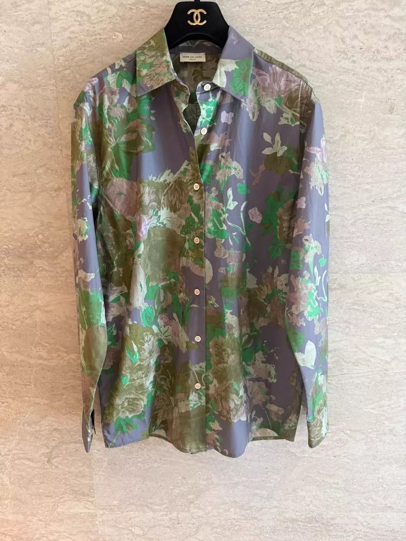 Dries Van Noten dries van noten size:34 Retro and prosperous shirt 2504-N Size US XXS / EU 40 - 3 Thumbnail