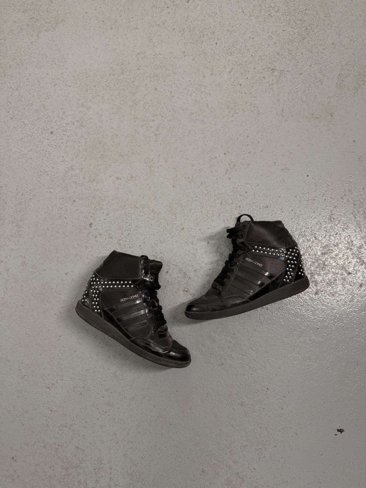 Adidas x Selena Gomez Studded Wedge Sneakers
