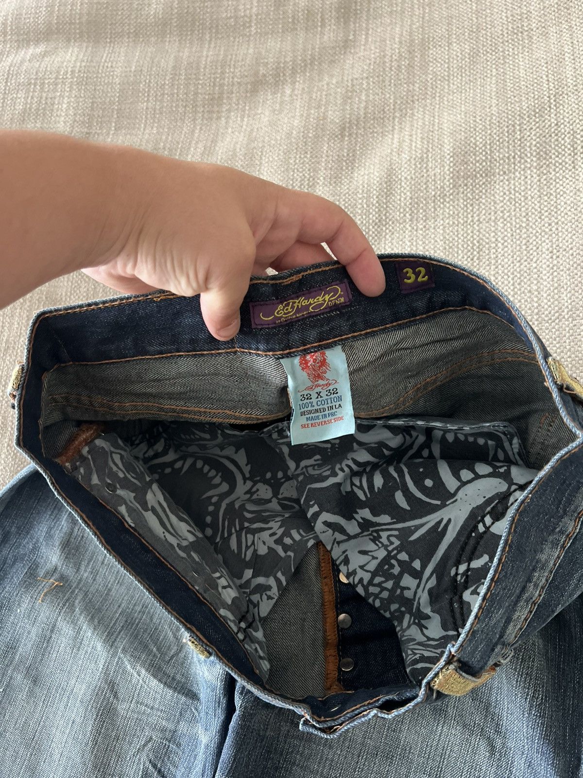Ed Hardy Vintage 💥 Ed Hardy Jeans by Christian Audigier Pants Size US 32 / EU 48 - 22 Thumbnail