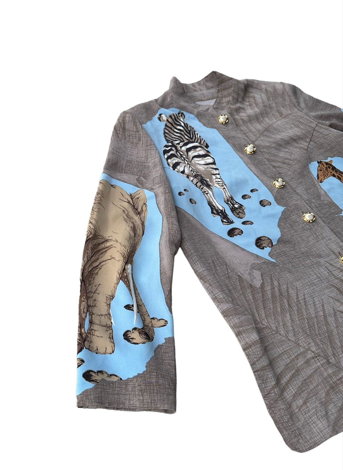 Japanese Brand animal printed silks shirts Size M / US 6-8 / IT 42-44 - 3 Thumbnail