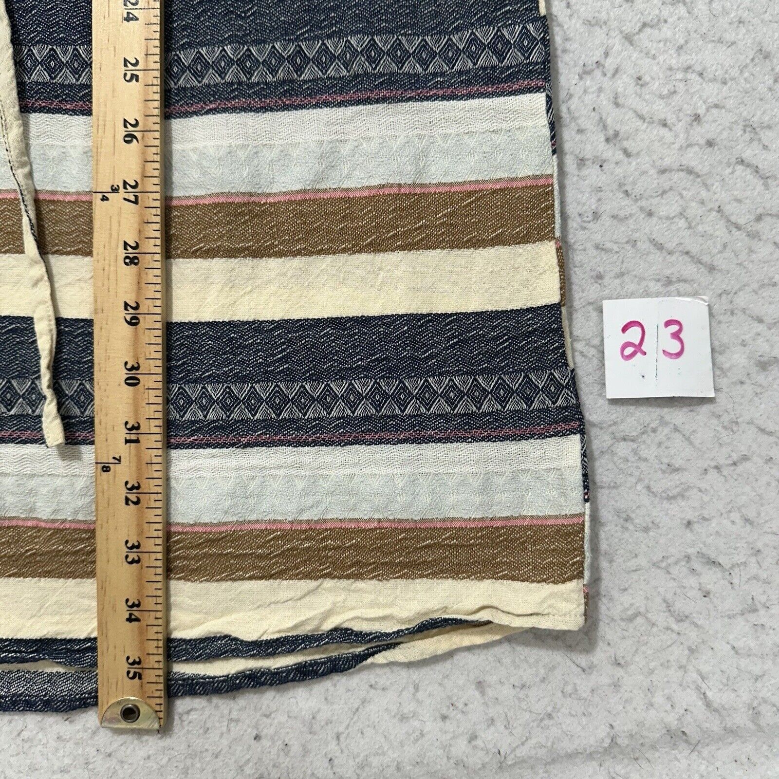 Other Mud Pie Medium A-Line Dress Cotton Textured Striped Collared Size M / US 6-8 / IT 42-44 - 9 Thumbnail