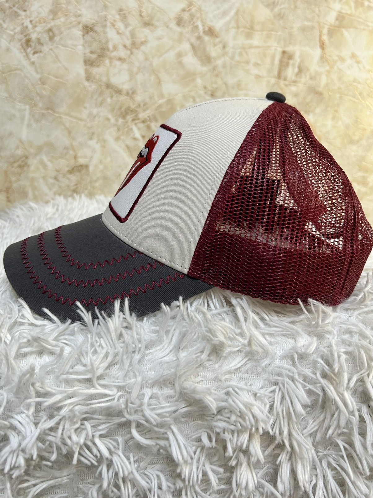 The Rolling Stones Rolling Stones Logo Amplified Sample Trucker Hat Rock Merch Size ONE SIZE - 4 Thumbnail