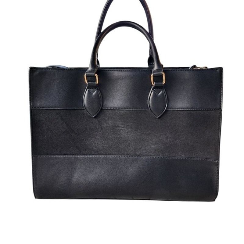 Designer Lovevook Colorblock Vegan Leather Laptop Briefcase Tote Bag Size ONE SIZE - 3 Thumbnail