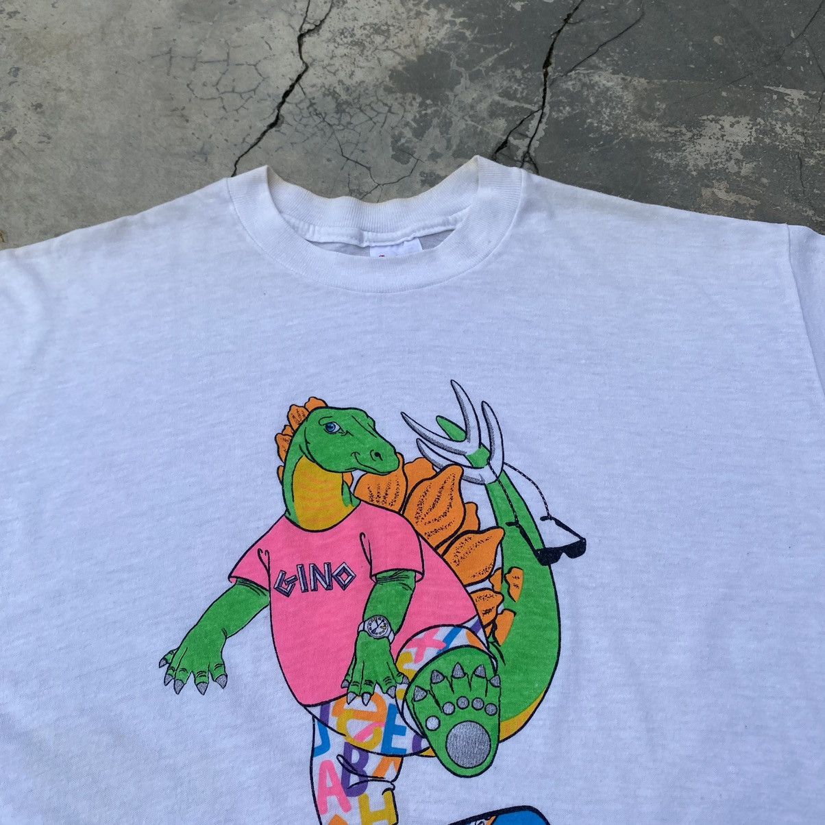 Vintage 1980s Dinasour Skate Single Stitched Paperthin Size US L / EU 52-54 / 3 - 2 Thumbnail