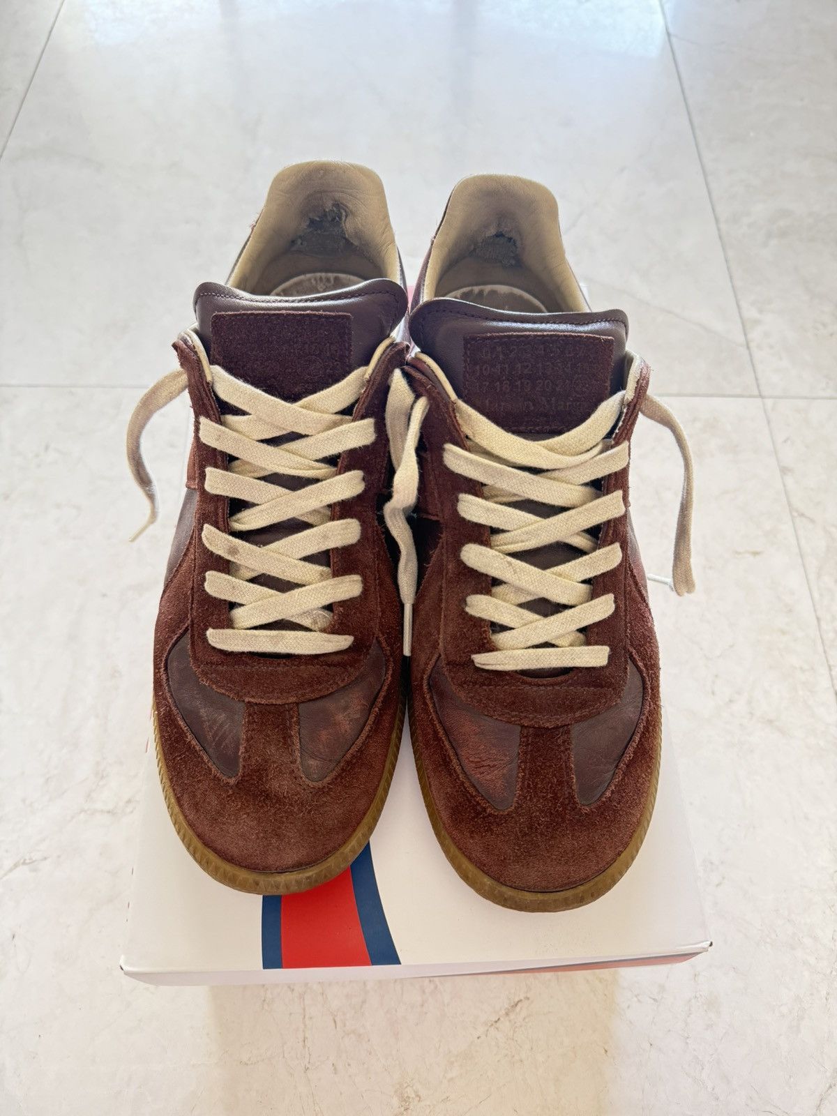Maison Margiela Maison Margiela replica gats - **RARE** Burgundy/Red Size US 9 / EU 42 - 2 Thumbnail