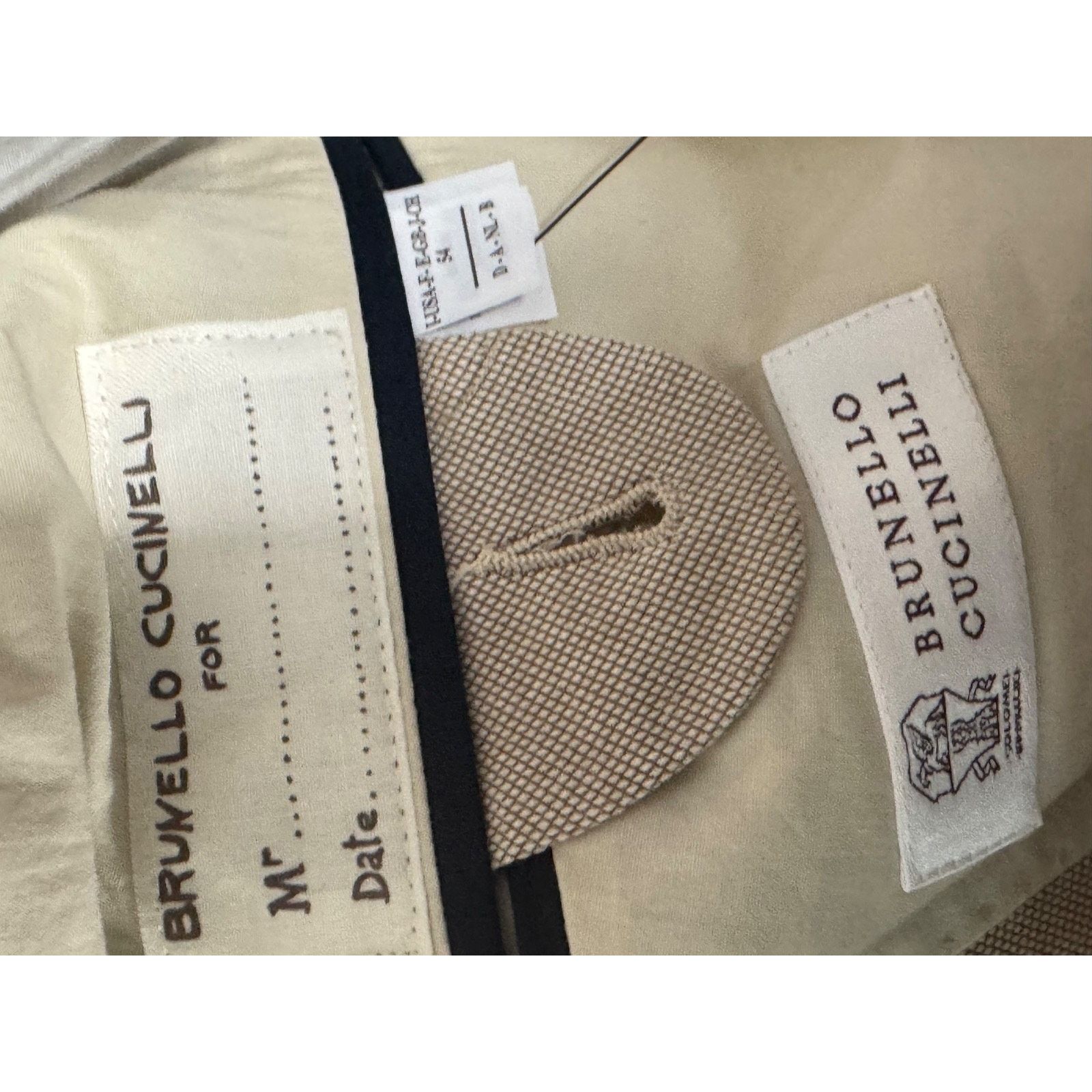 Brunello Cucinelli Brunello Cucinelli Beige Tan Cotton Suede Jacket Blazer 44R Size 44R - 5 Thumbnail