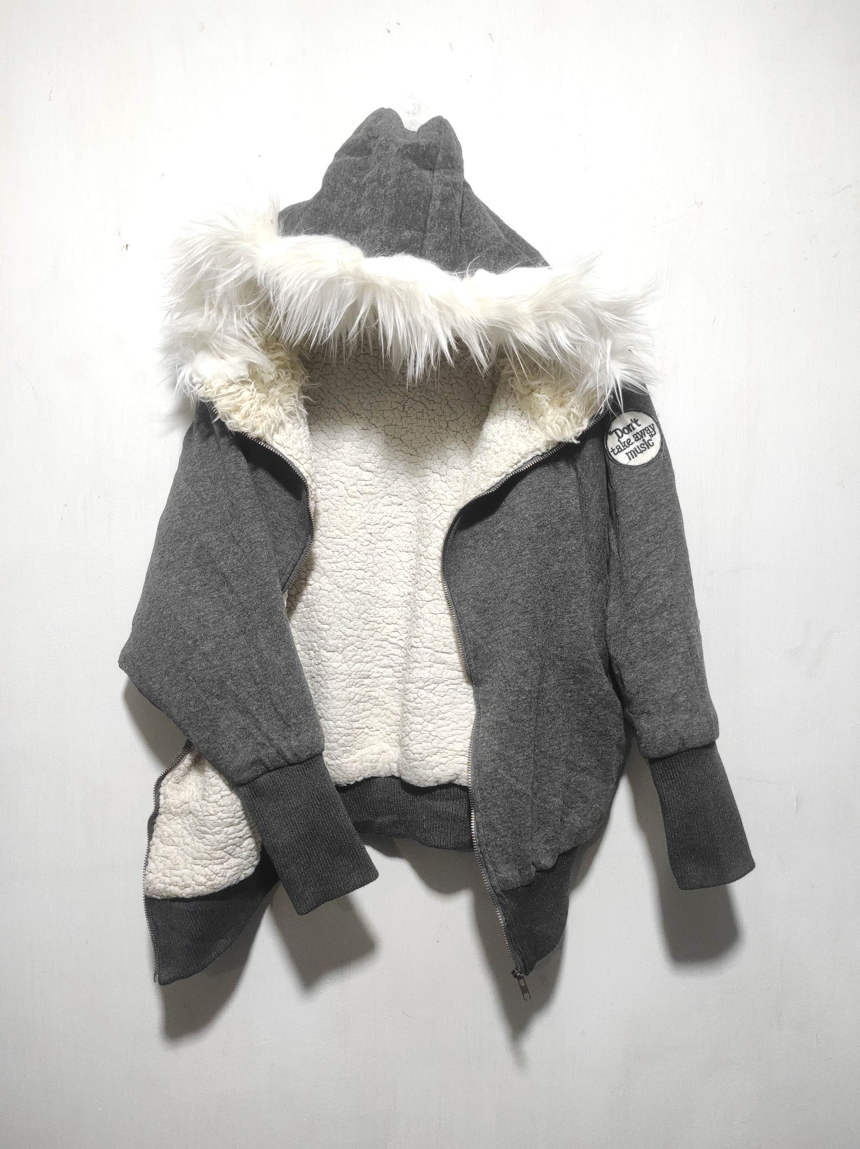 Hysteric Glamour Skull Sherpa Batwing Zip Fur Hoodie ifsixwasnine lgb style Size US M / EU 48-50 / 2 - 11 Thumbnail