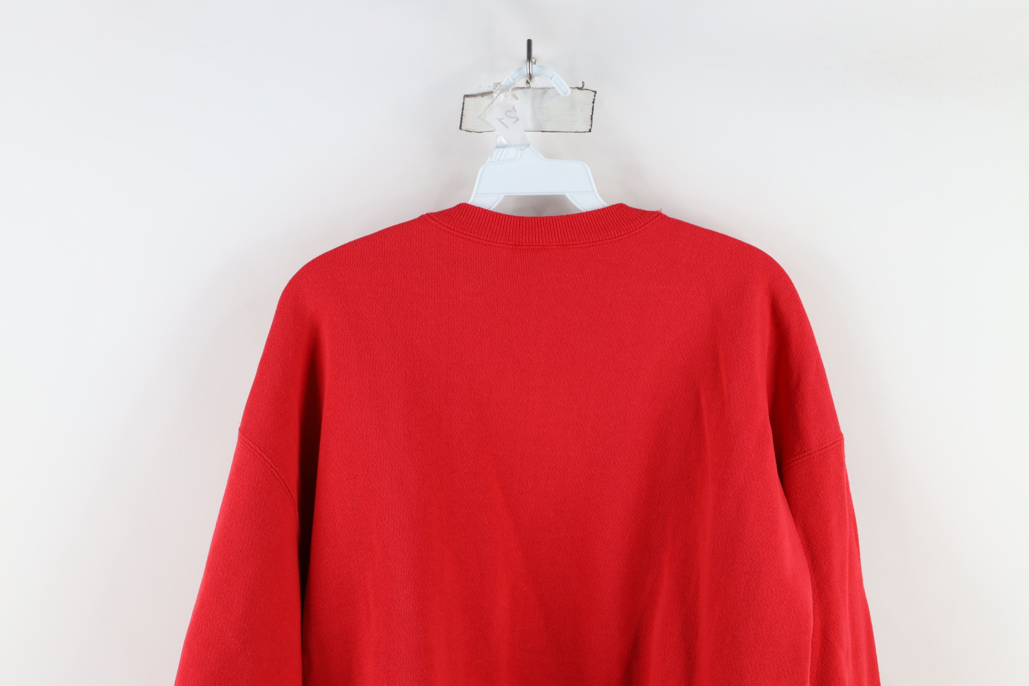Vintage Vintage 90s Christmas Give Your Heart Santa Sweatshirt Red Size XXL / US 16-18 / IT 52-54 - 11 Thumbnail