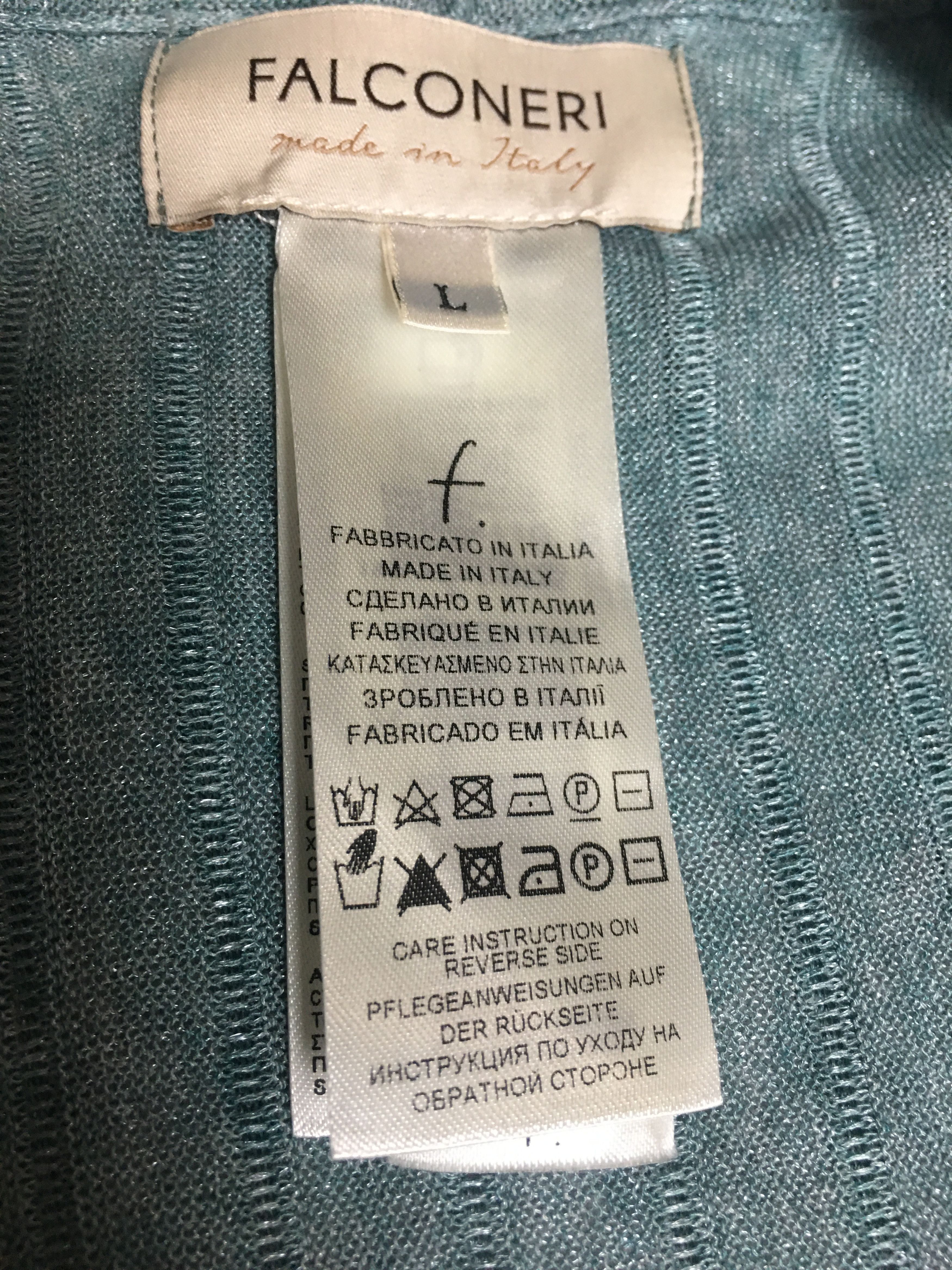 Other Falconeri Italy Turquoise Knit Cardigan Size L Size L / US 10 / IT 46 - 6 Thumbnail