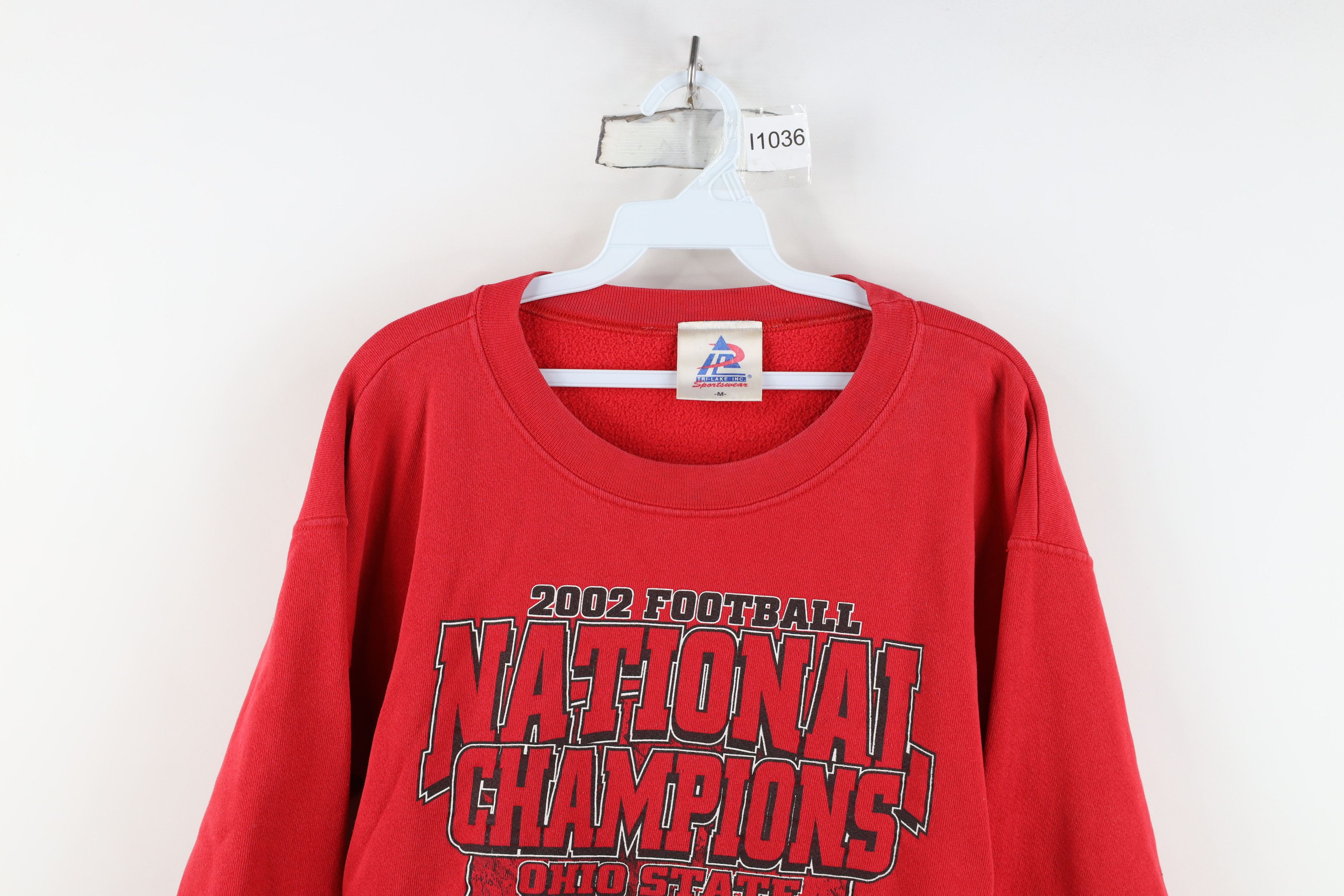 Vintage Vintage Champs Ohio State University Football Sweatshirt Red Size M / US 6-8 / IT 42-44 - 2 Thumbnail