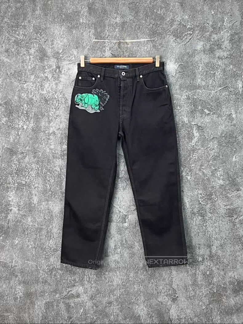 Valentino Valentino Animal embroidered cotton jeans Size US 30 / EU 46 - 1 Thumbnail