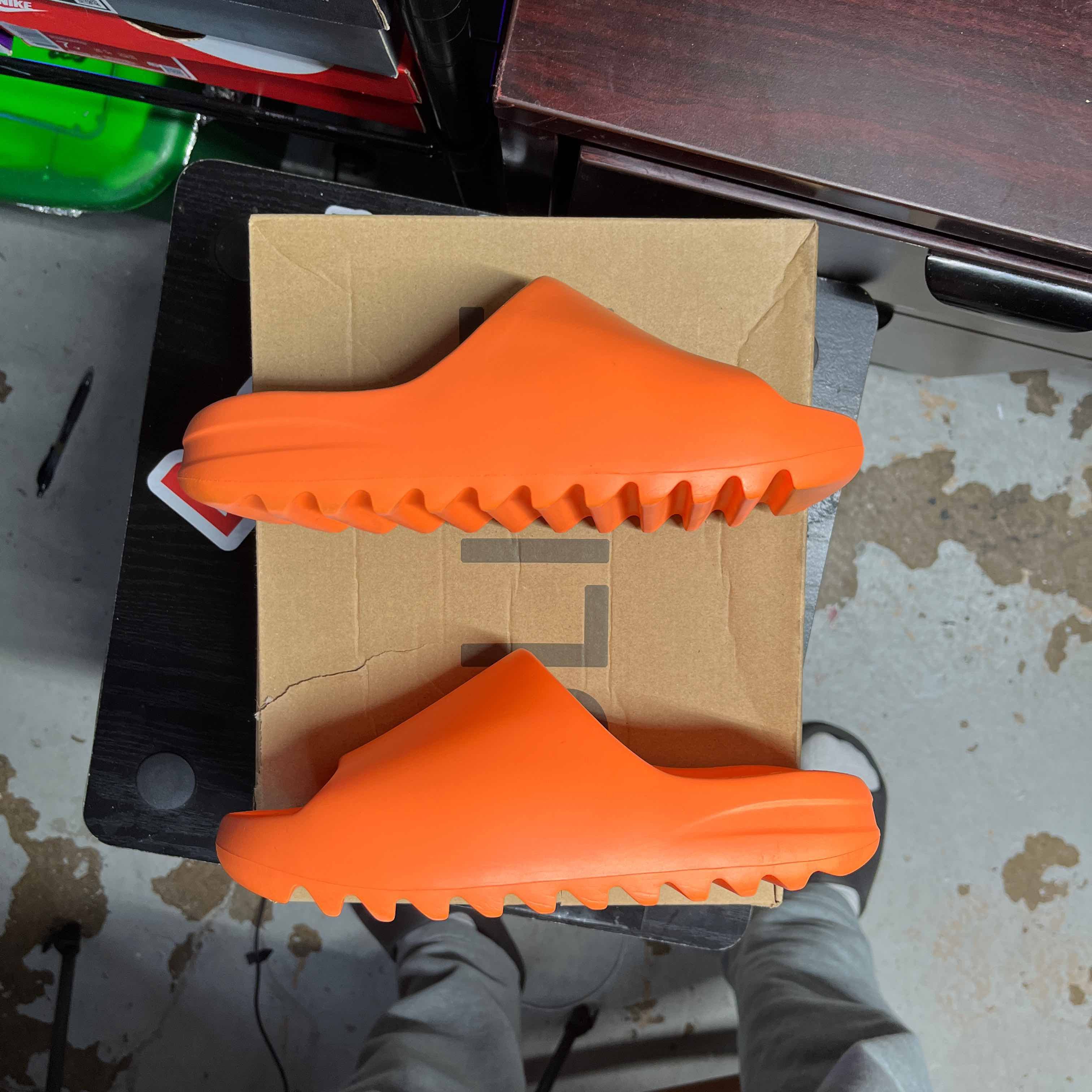 Adidas Yeezy Slides Enflame Orange Sandals